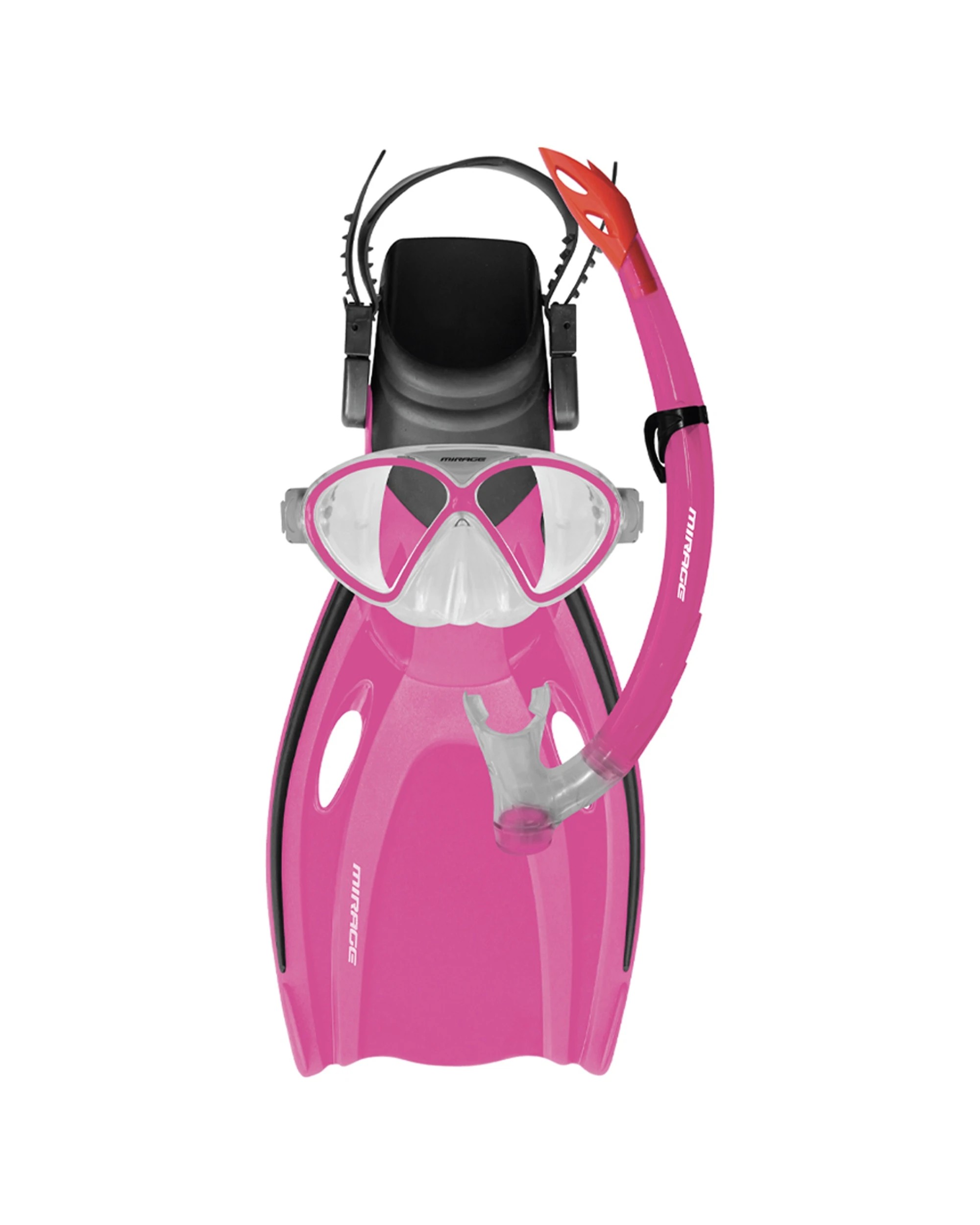 1 Mirage 3pc Kids Junior Silitex Fins Mask Snorkel Set Comet Small - Pink, 1 of 1