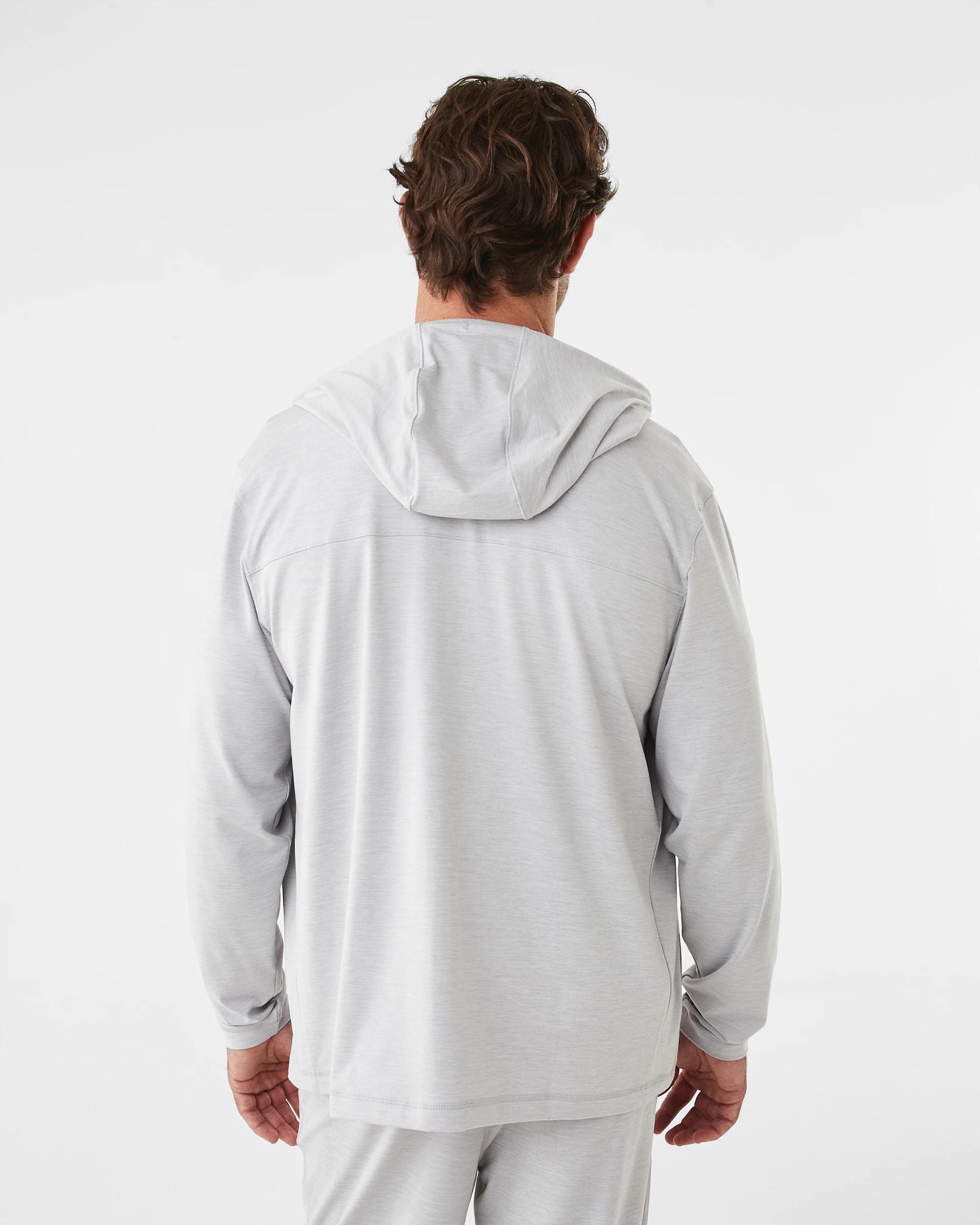 4 Active Mens Travel Zip Through Hoodie Grey Marl, 4 of 8
