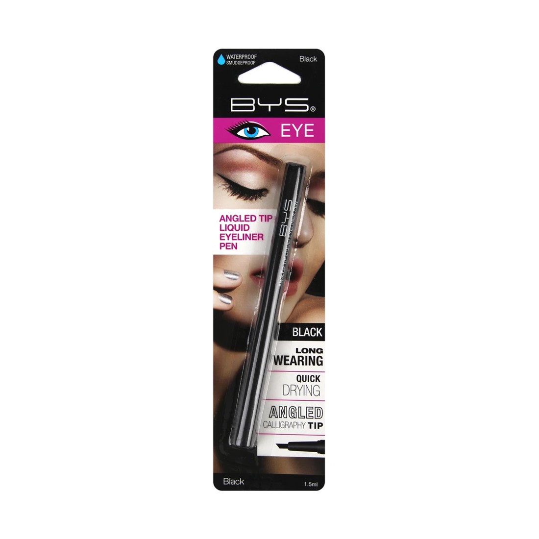 1 BYS Angled Tip Eyeliner Pen - Black, 1 of 1