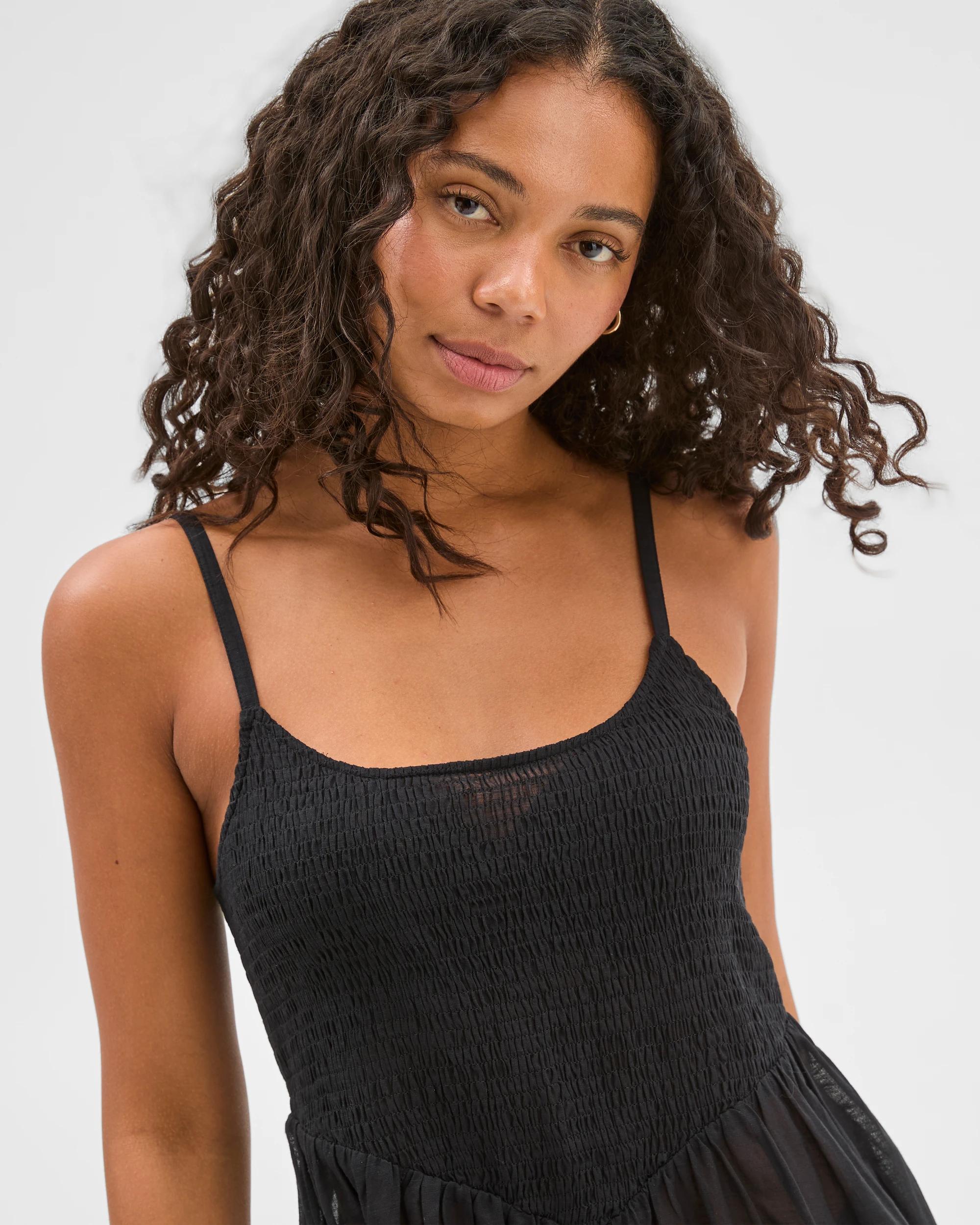 3 Target Resort Shirred Midi Dress BLACK, 3 of 6