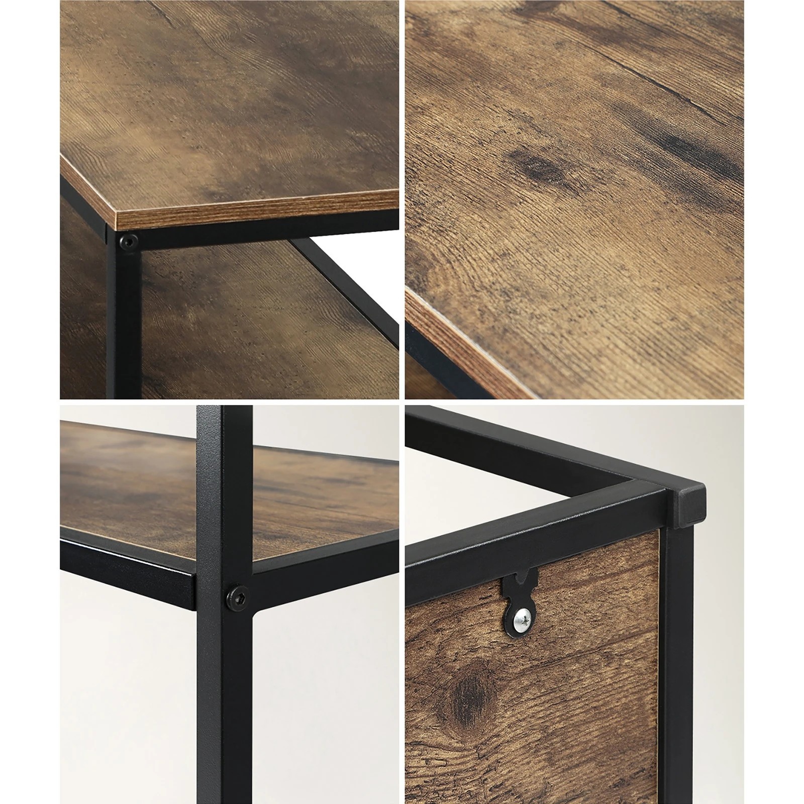 4 Oikiture Hall Console Table Metal Hallway Desk Entry Display Wooden Furniture
 - Multi, 4 of 10