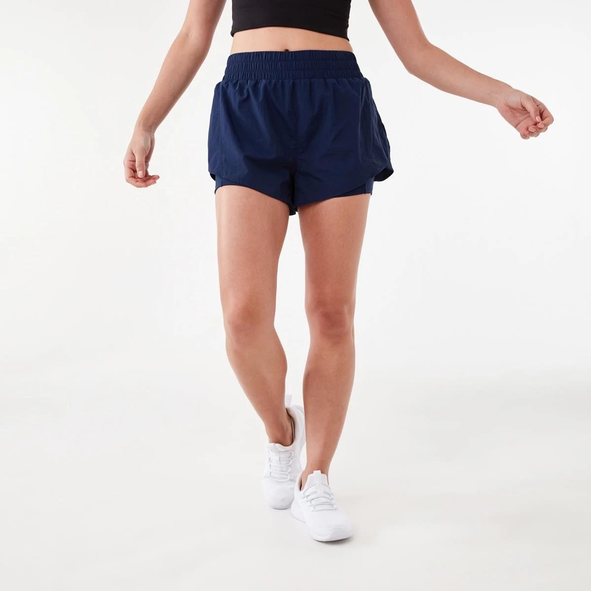 6 Active Womens Retro Running Shorts Deep Blu, 6 of 6