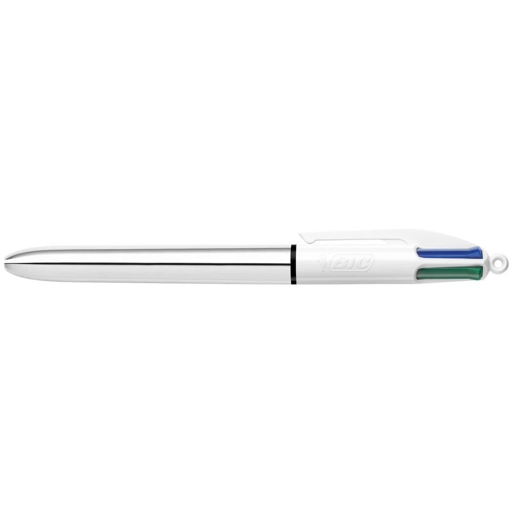 3 BIC 4 Colours Shine Ballpoint Pen Silver, 3 of 6