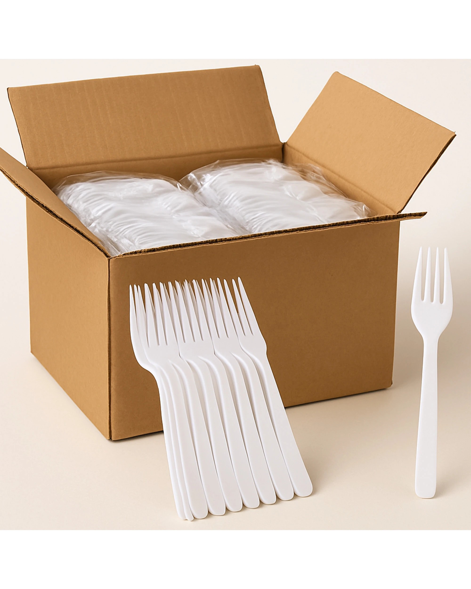 1 BR Home 1200 Pack Reusable Plastic Forks Cutlery, 1 of 1