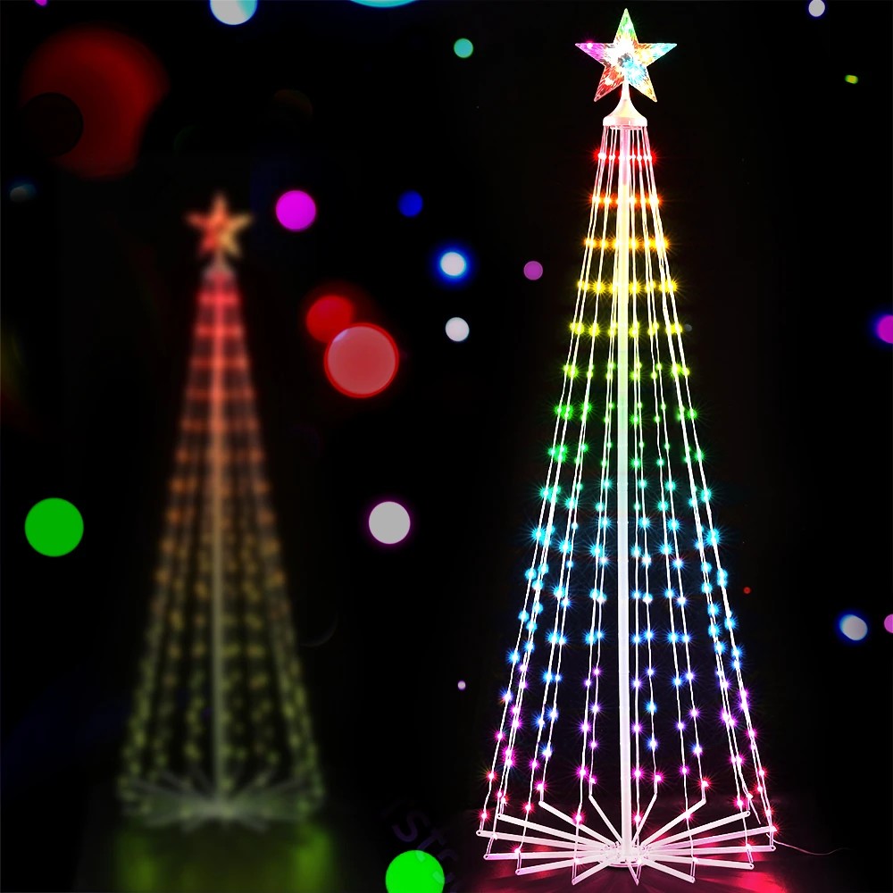 2 Jingle Jollys Christmas Tree 1.8m 265 RGB LED Fairy Lights Xmas Trees Decoration - Multi, 2 of 7