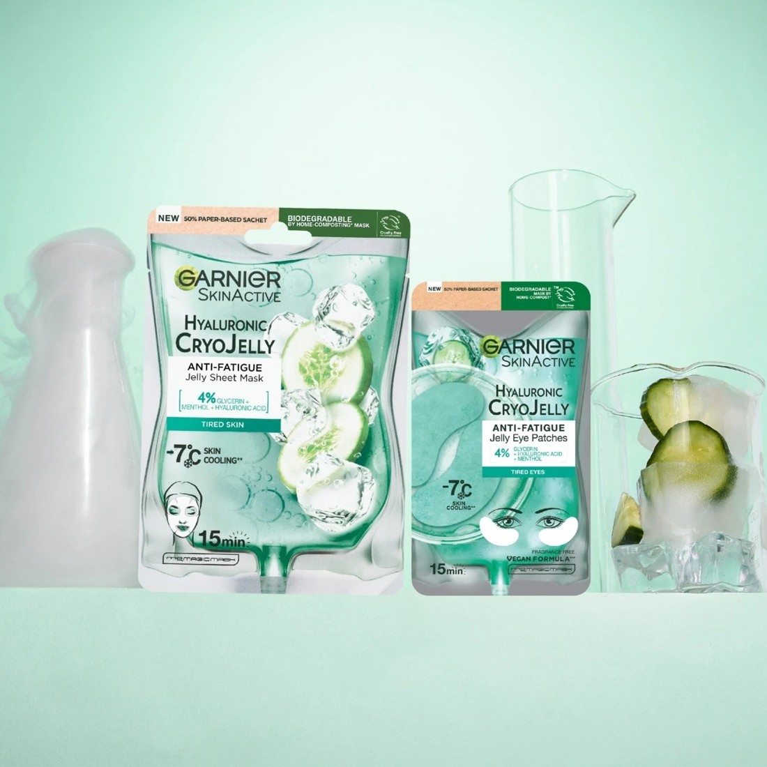 6 Garnier SkinActive Anti-Fatigue Jelly Sheet Mask 27g - Hyaluronic CryoJelly, 6 of 6