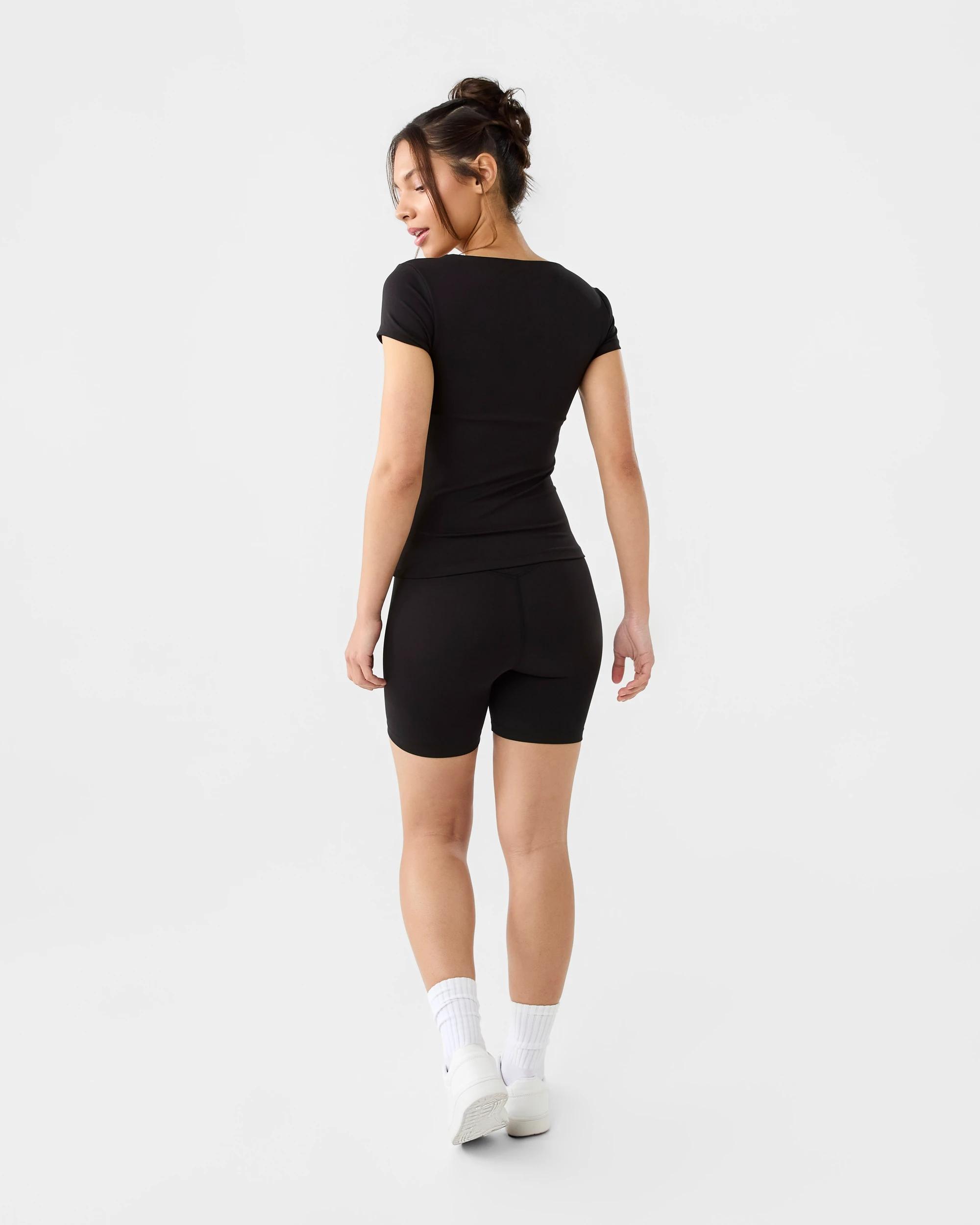 4 Active Womens Cloudform Shelf T-shirt Black, 4 of 8