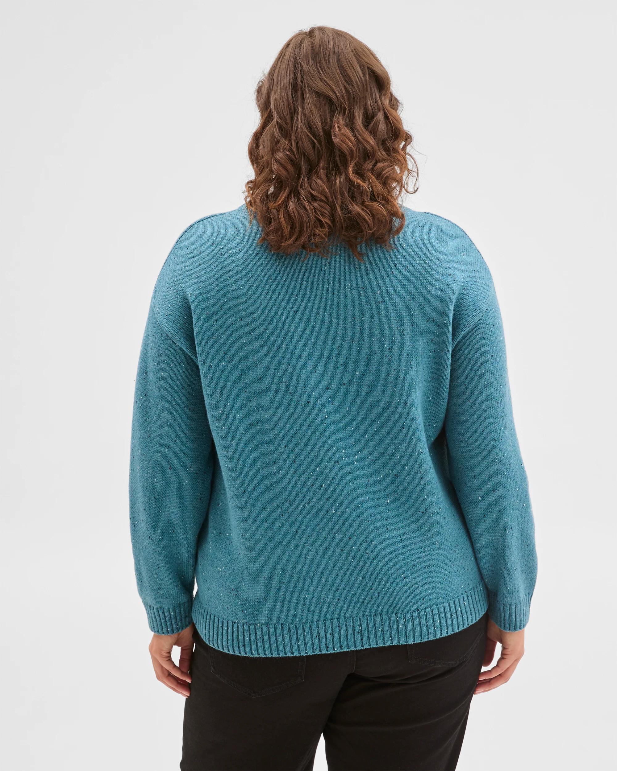 6 Target Curve Plus Size Australian Cotton Blend Long Sleeve Jumper STEEL BLUE, 6 of 6
