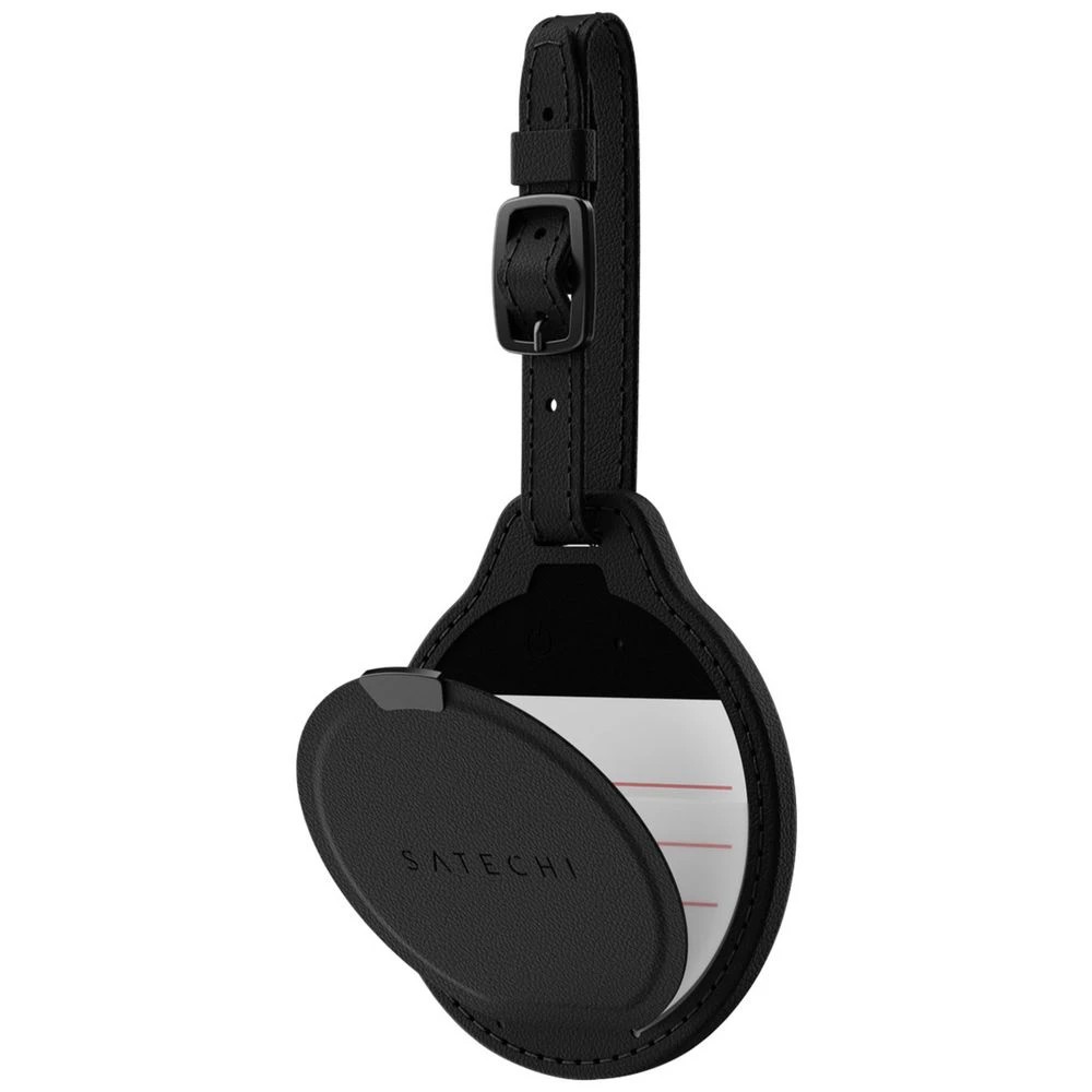 1 Satechi FindAll Vegan Leather Luggage Tag Black, 1 of 4