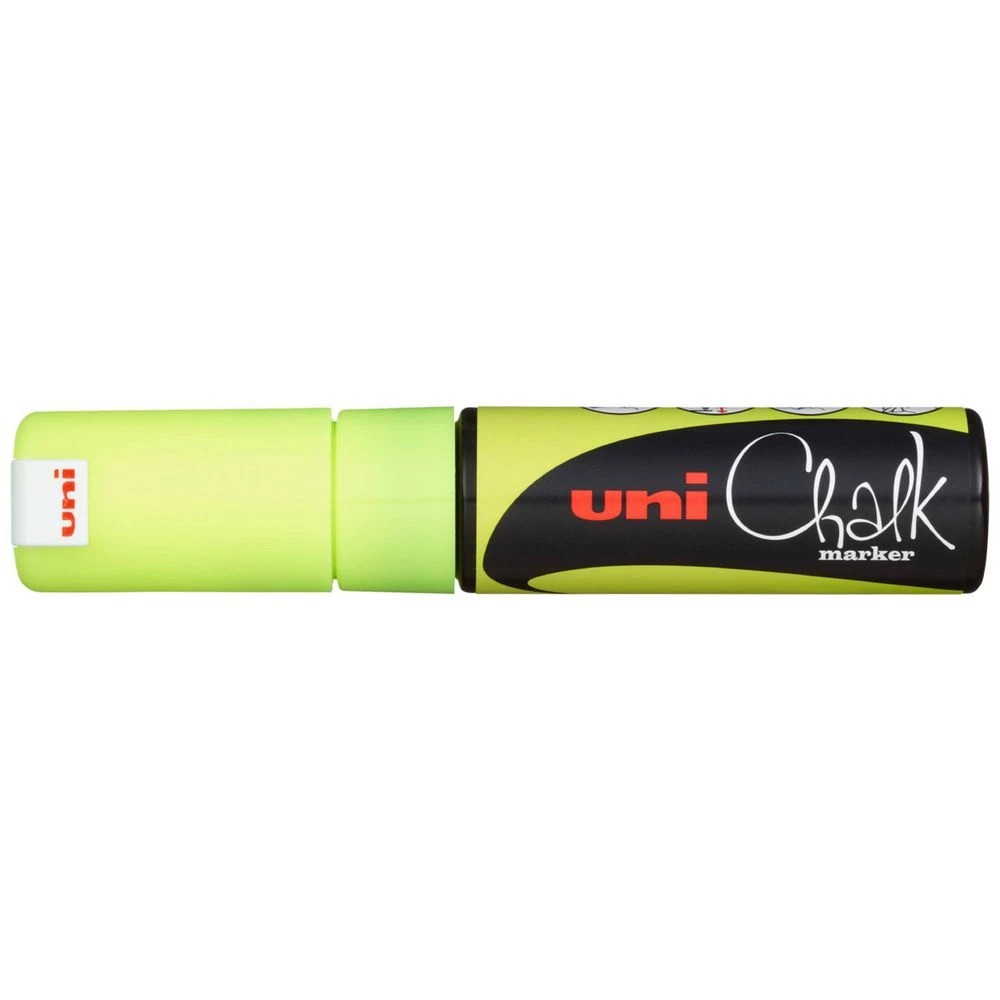 1 Uni Liquid Chalk Marker Chisel Tip Fluoro Yellow, 1 of 2