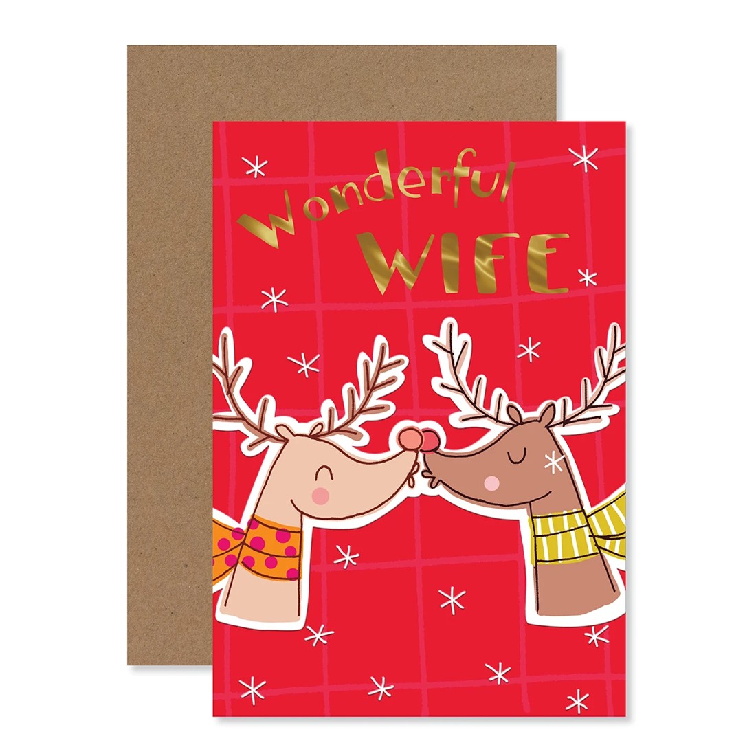 1 Hallmark Christmas Card - Deers Kissing, 1 of 3
