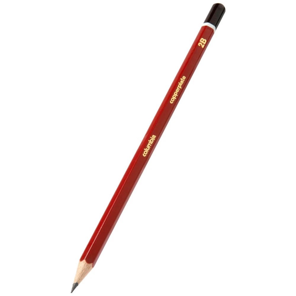 2 Columbia Copperplate Hexagonal Graphite Pencil 2B, 2 of 3