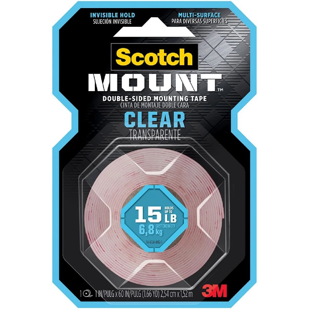 1 Scotch Permanent Clear Mounting Tape 25.4mm x 1.51m, 1 of 6