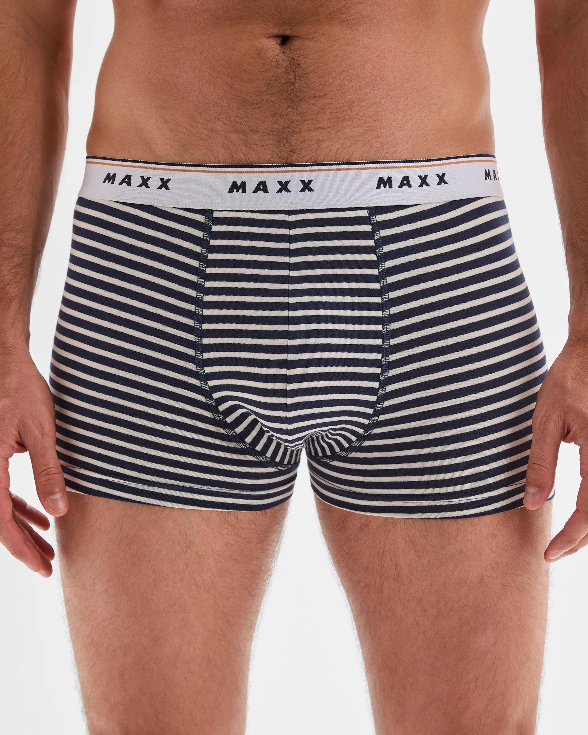 3 Mens Australian Cotton Blend Hipster Trunk 3 Pack - Maxx MULTI STRIPE/BISCUIT/NAVY BLUE, 3 of 4