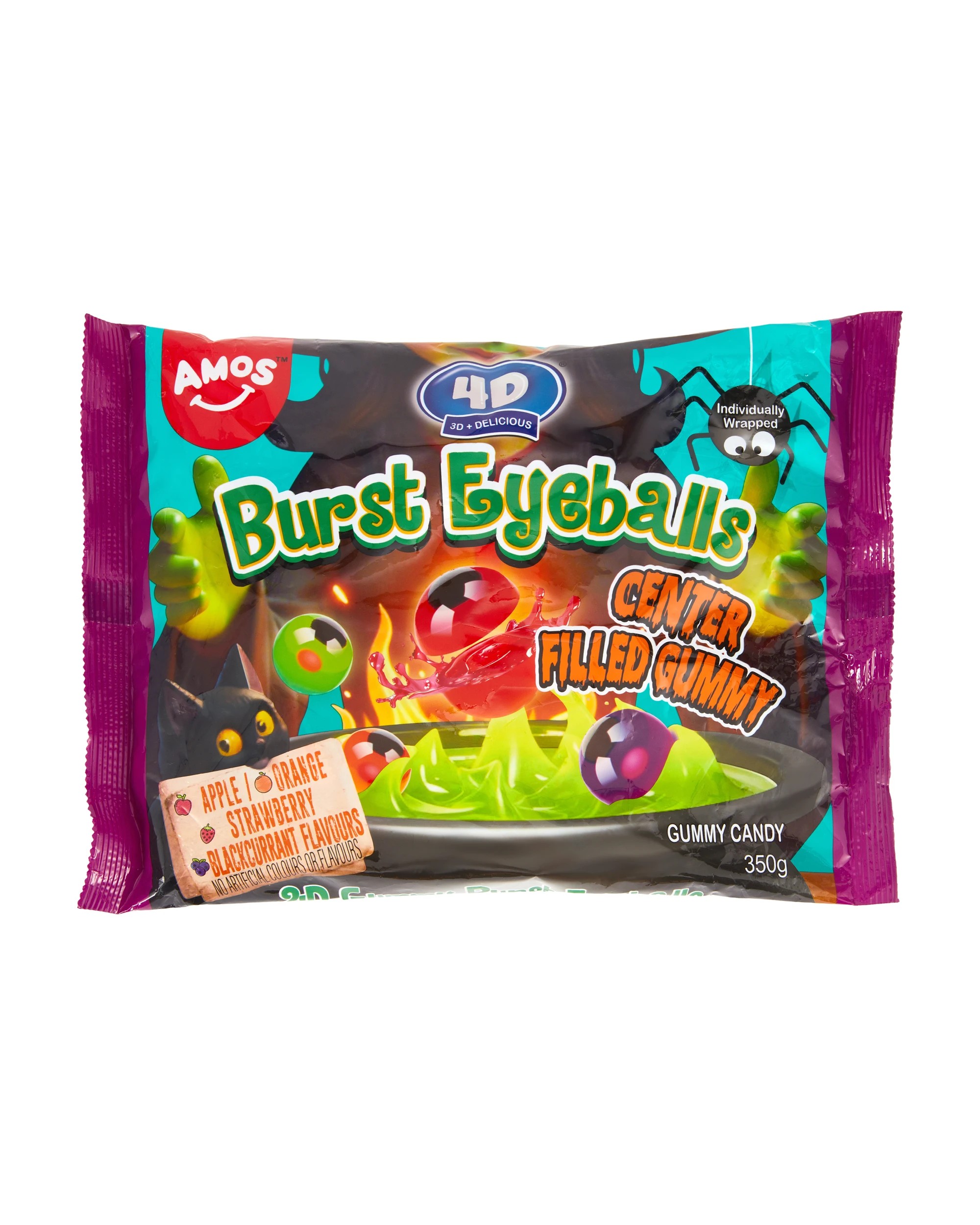 1 Amos 4D Burst Eyeballs Center Filled Gummy Candy 350g, 1 of 3