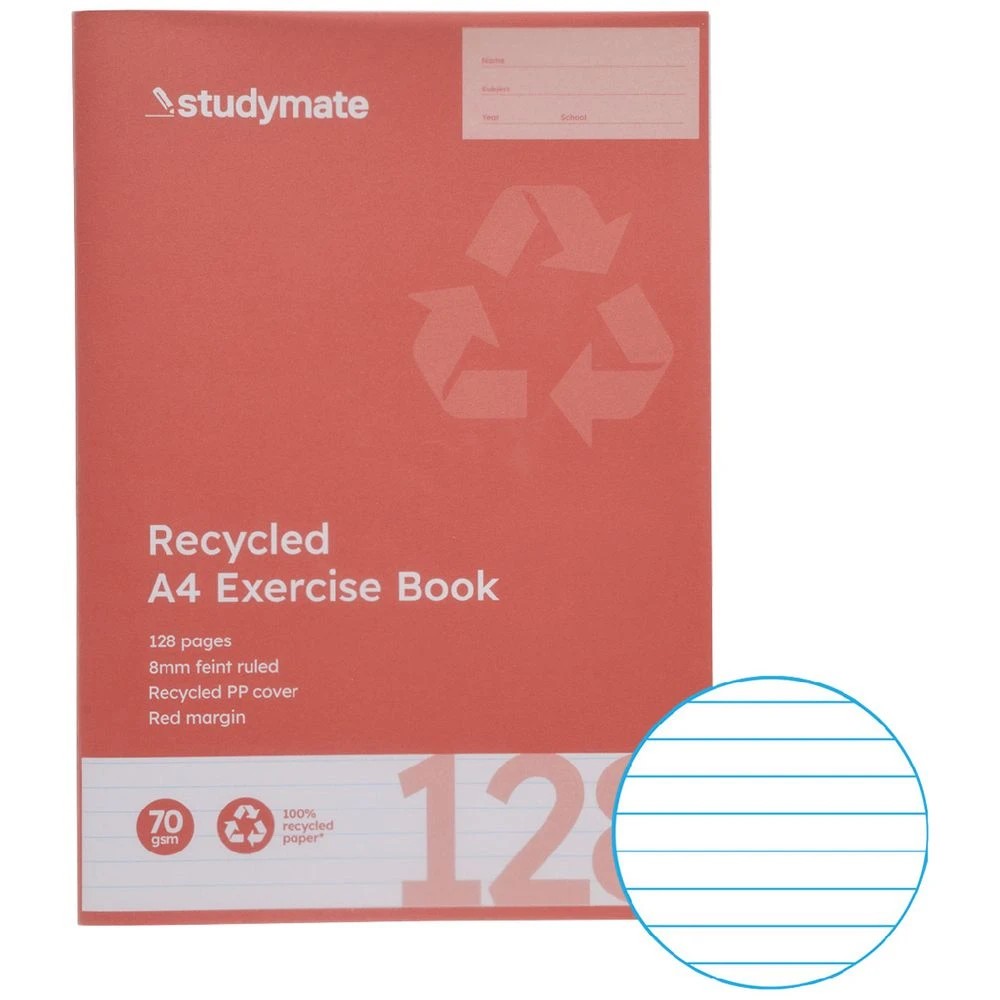 1 Studymate PP A4 Exercise Book 128 Page Clear, 1 of 3