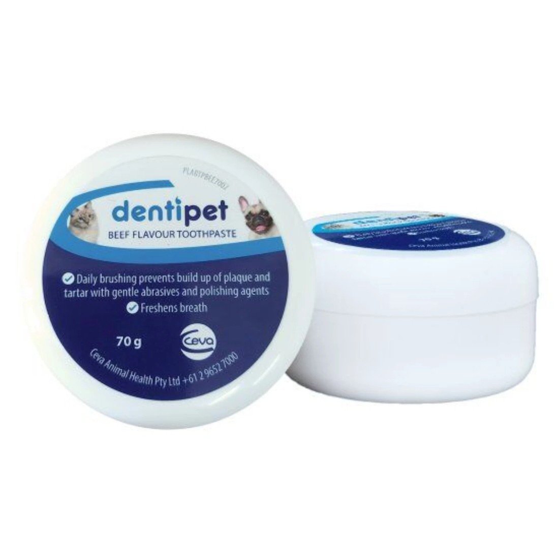 2 Dentipet Toothpaste (70g) For Dogs And Cats - Dentipet Beef Flavoured Toothpaste, 2 of 2