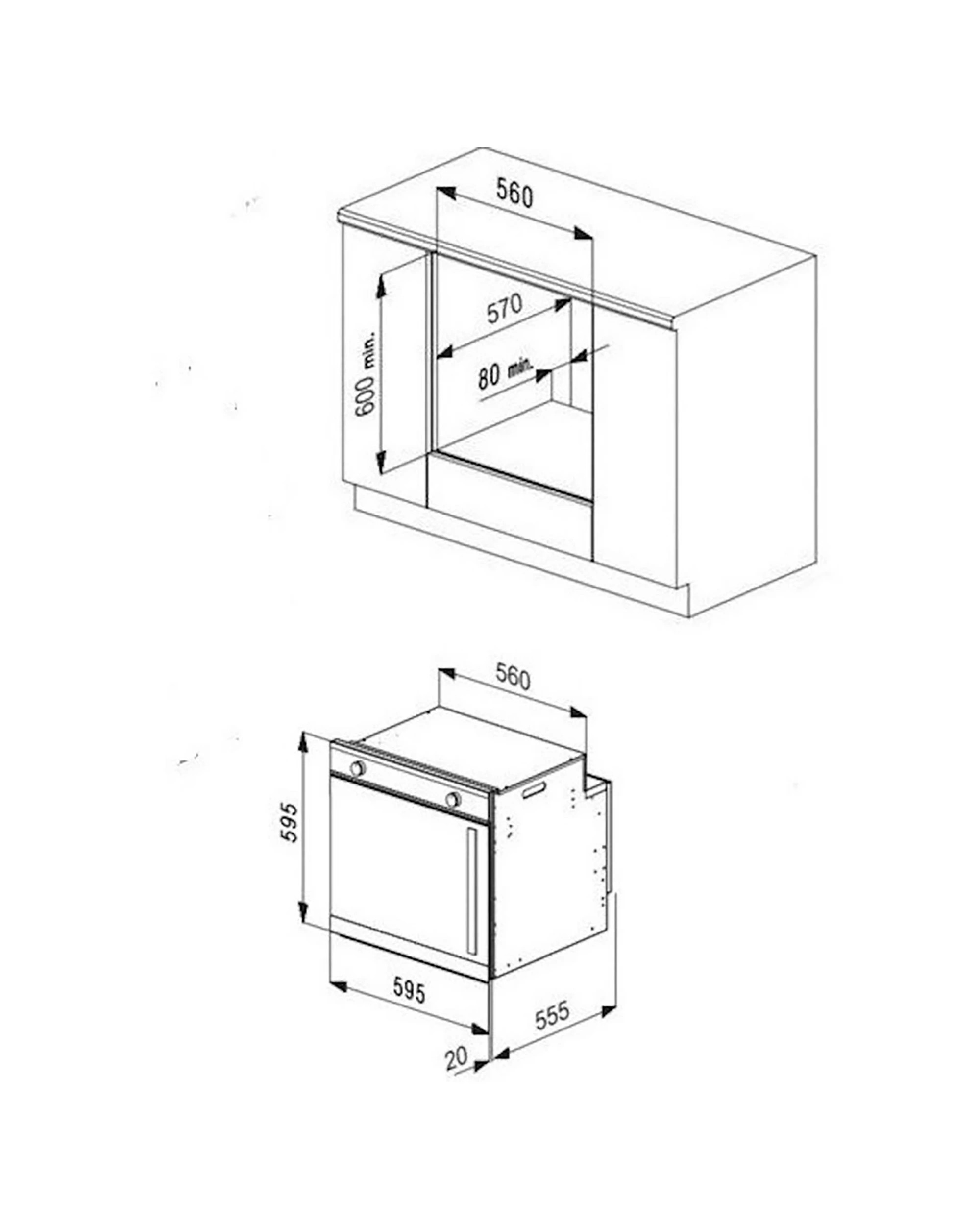 5 Kleenmaid Built-In Multifunction Side Opening Electric Oven 75L 60cm Glass Black - Black, 5 of 5