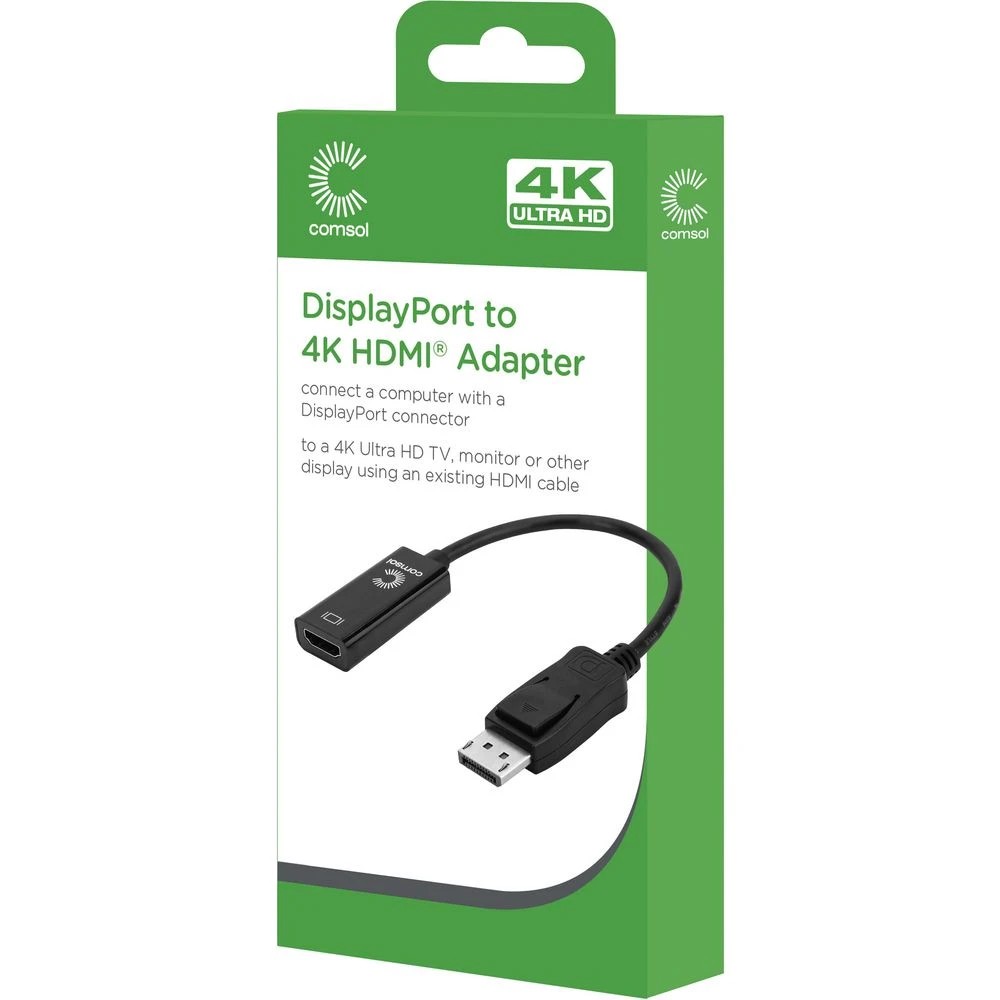 3 Comsol Male DisplayPort to Female HDMI 4K2K Adaptor 20cm, 3 of 3