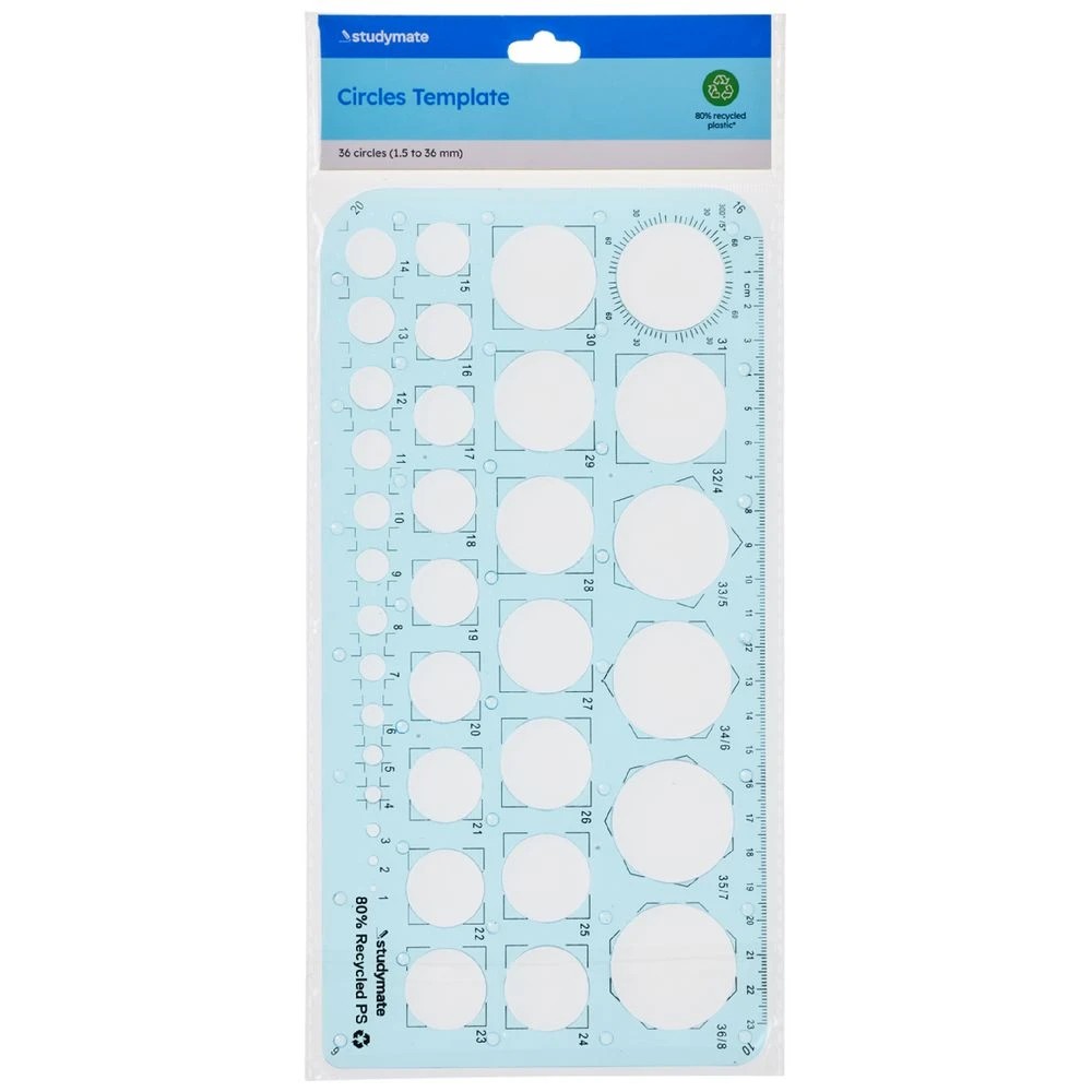 2 Studymate Recycled Circle Stencil Template, 2 of 2