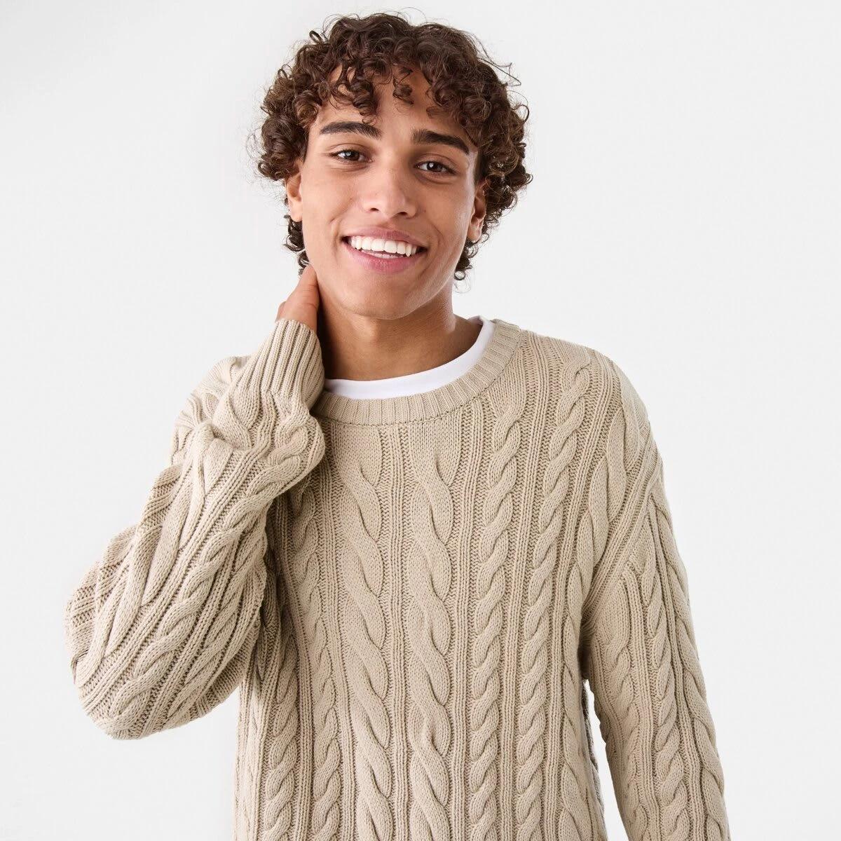 5 Cable Knit Jumper Bge String, 5 of 9