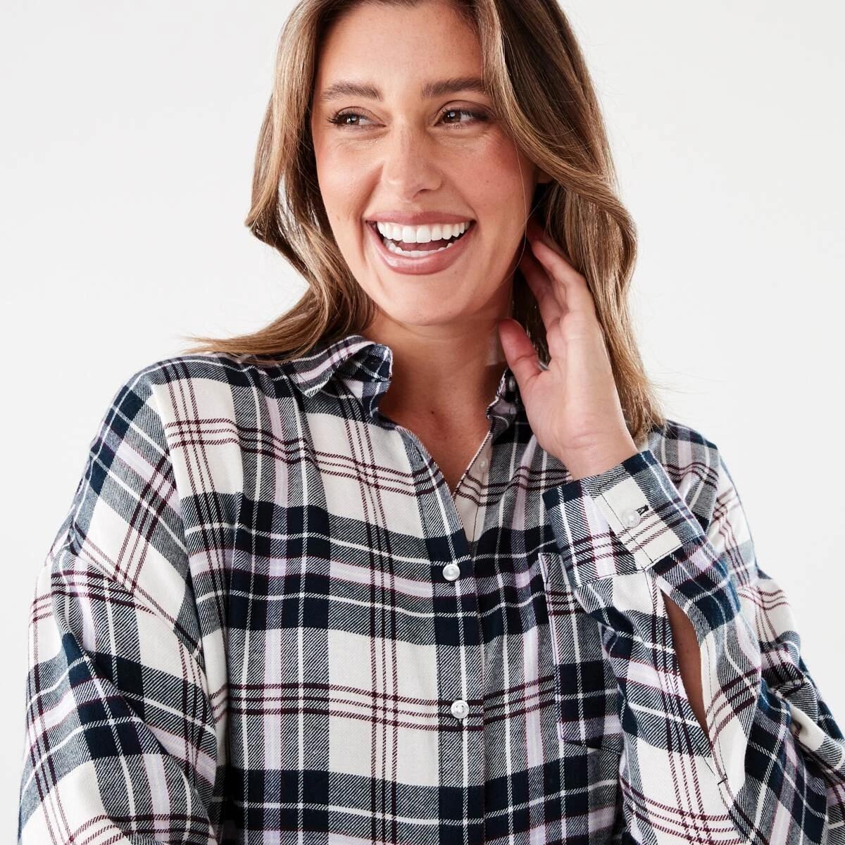 5 Relaxed Boyfriend Flannel Pyjama Set Mx Tartan, 5 of 7