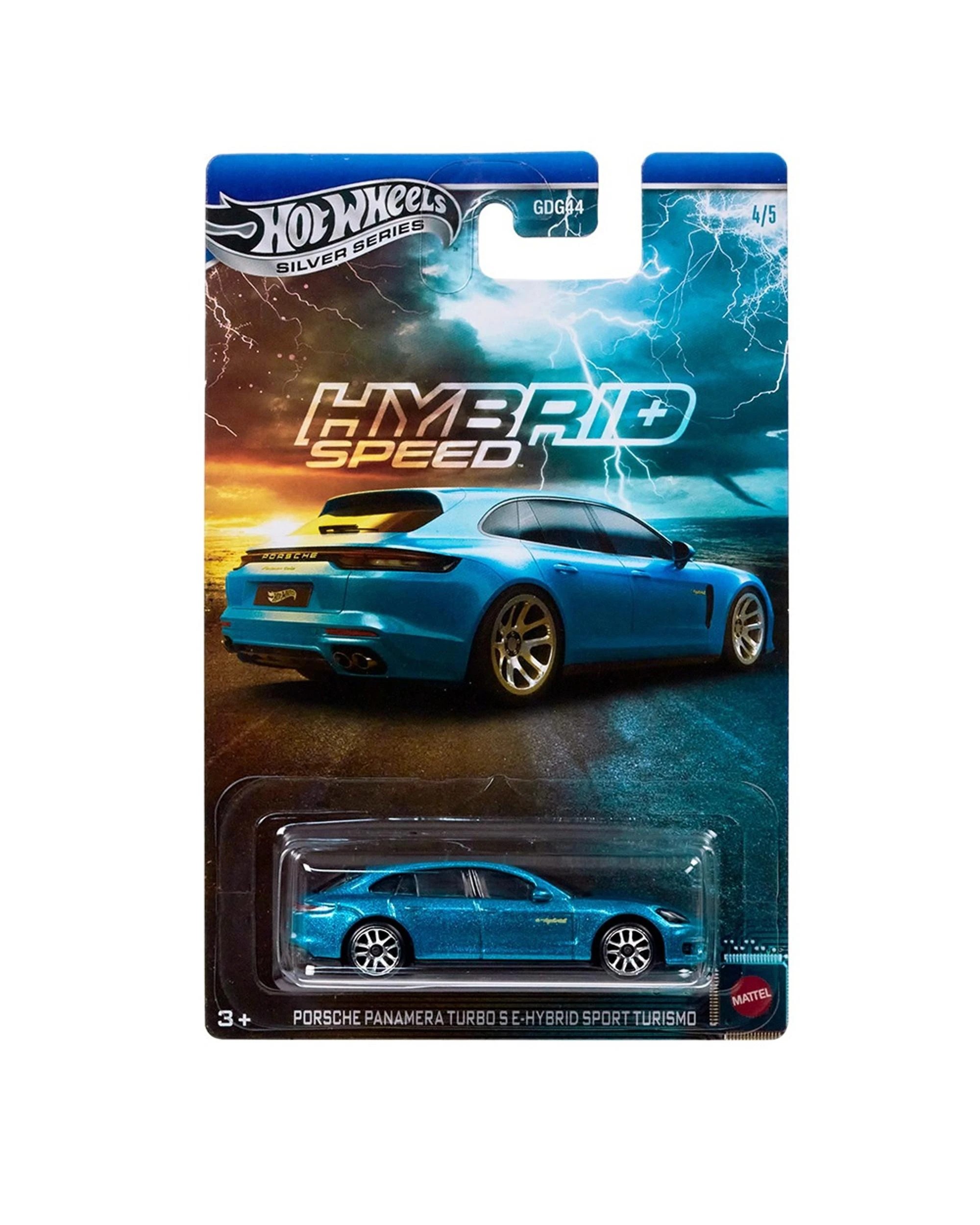 1 Hot Wheels Silver Series Hybrid Speed Porsche Panamera Turbo S E-Hybrid Sport Diecast Vehicle - Blue, 1 of 1