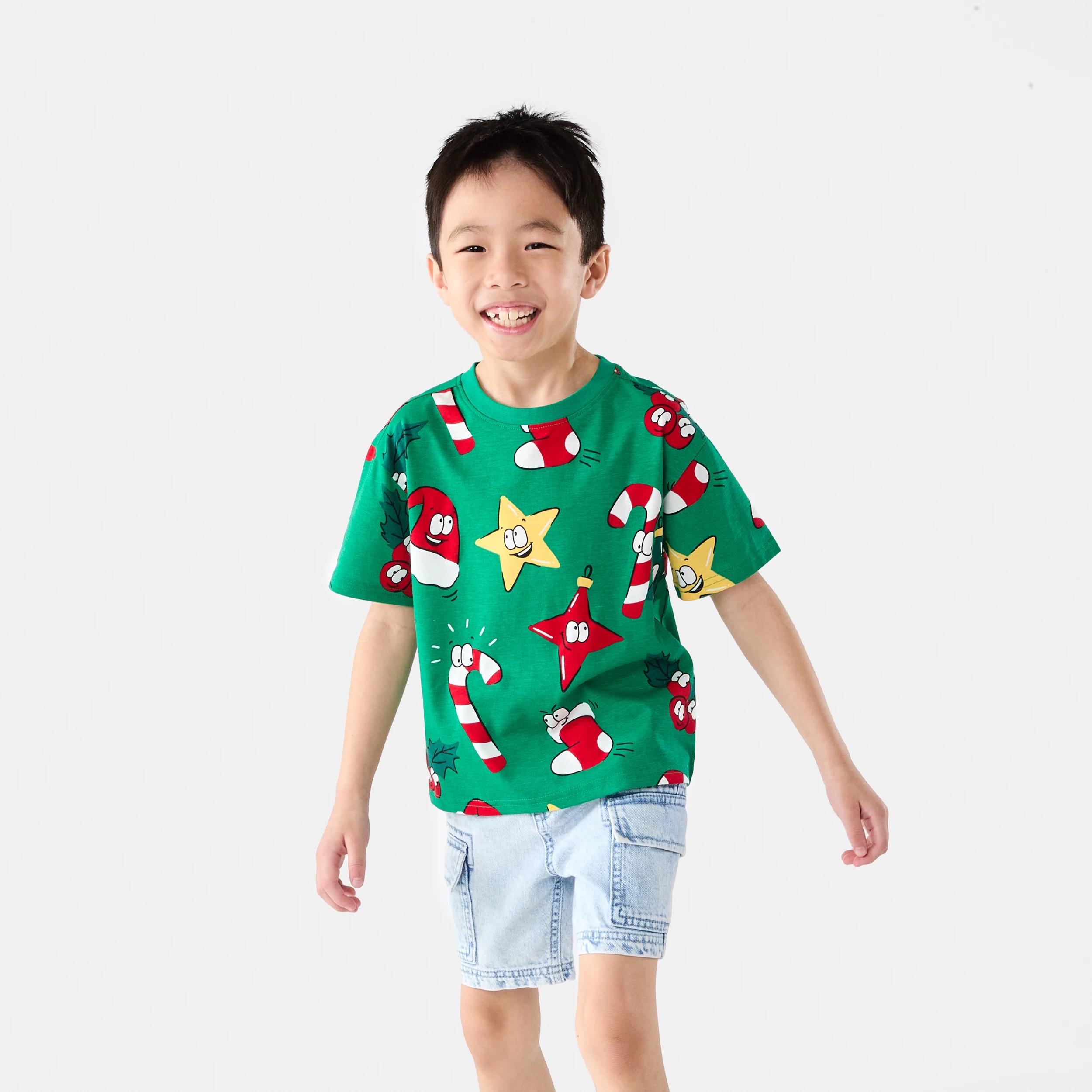 1 Christmas Print T-shirt Grn Xmas, 1 of 7