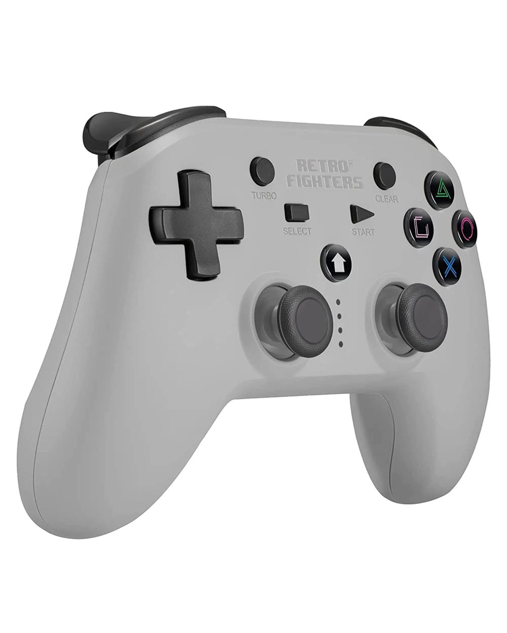 2 Retro-Fighters Defender Next-Gen PS1, PS2, PS3, PS Classic, Switch and PC Wireless Controller - Grey, 2 of 6