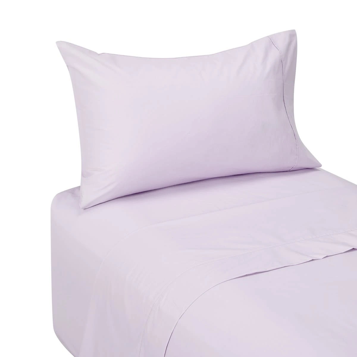 5 225 Thread Count Cotton Rich Sheet Set - Single Bed, Lilac, 5 of 6