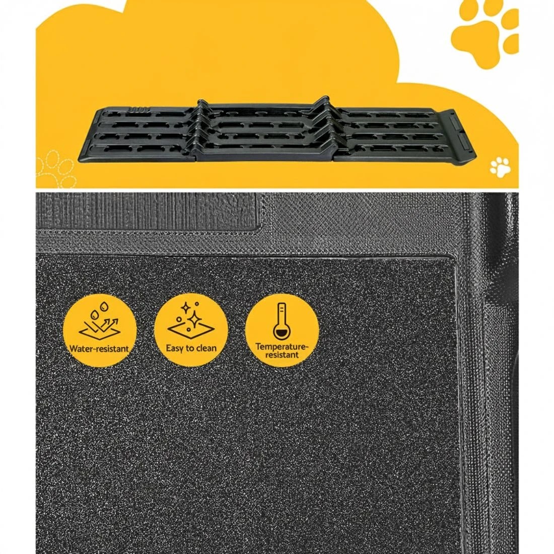 4 i.Pet Dog Ramp Pet Stairs Steps Car Travel SUV Ladder Foldable Portable Adjustable - Black, 4 of 6