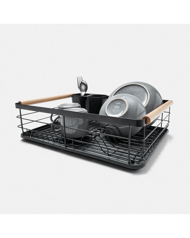 Black Wooden Handle Dish 