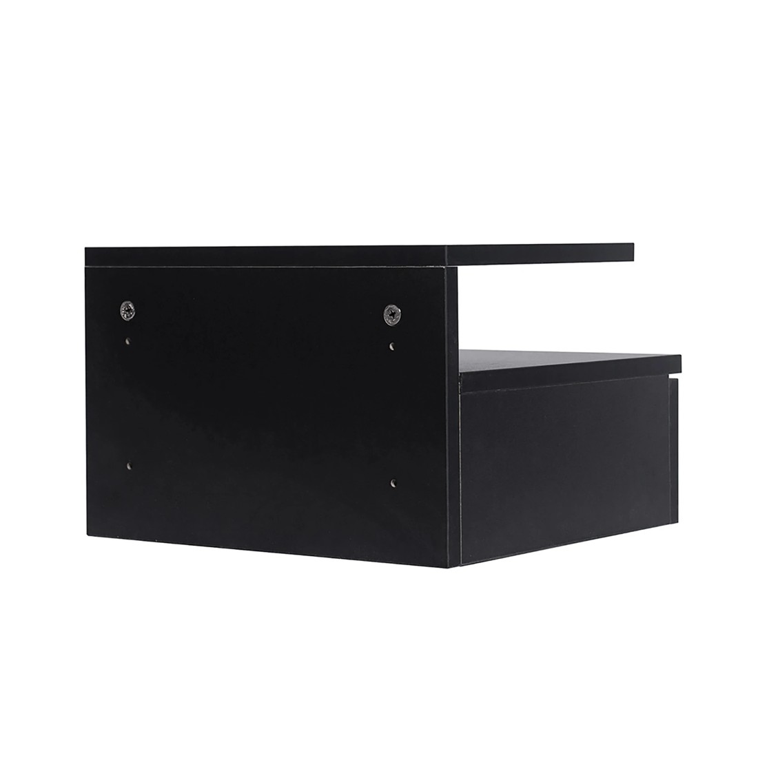 3 Levede 2x Floating Nightstand - Black, 3 of 3