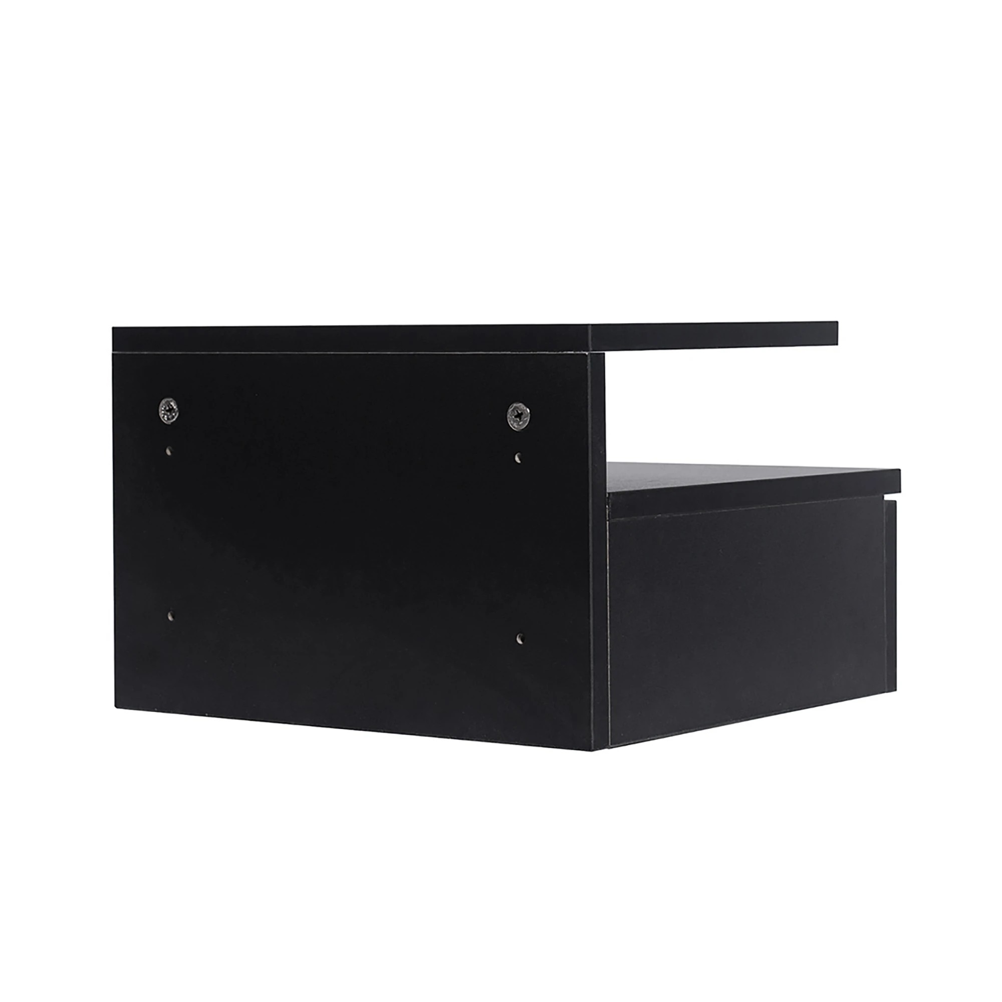 3 Levede 2x Floating Nightstand - Black, 3 of 3