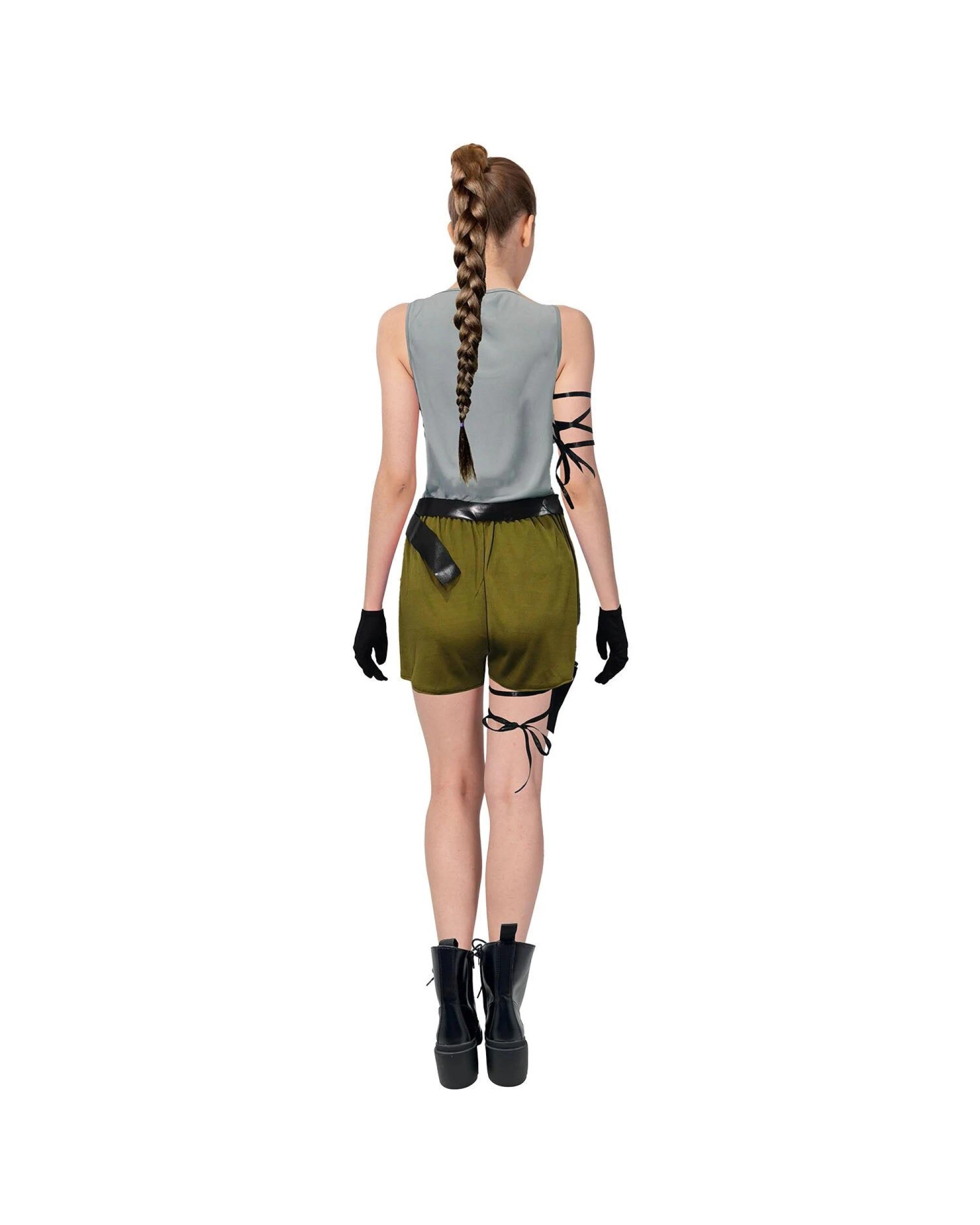 2 BR Costumes Adult Adventurer Girl Costume Top Shorts Holster Gloves Set XS/S M/L M/L MULTI, 2 of 2