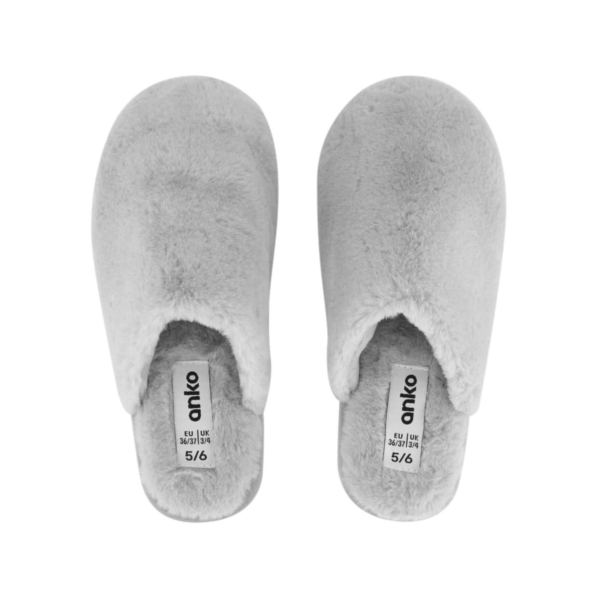 2 Furry Platform Scuffs Micro Grey, 2 of 3