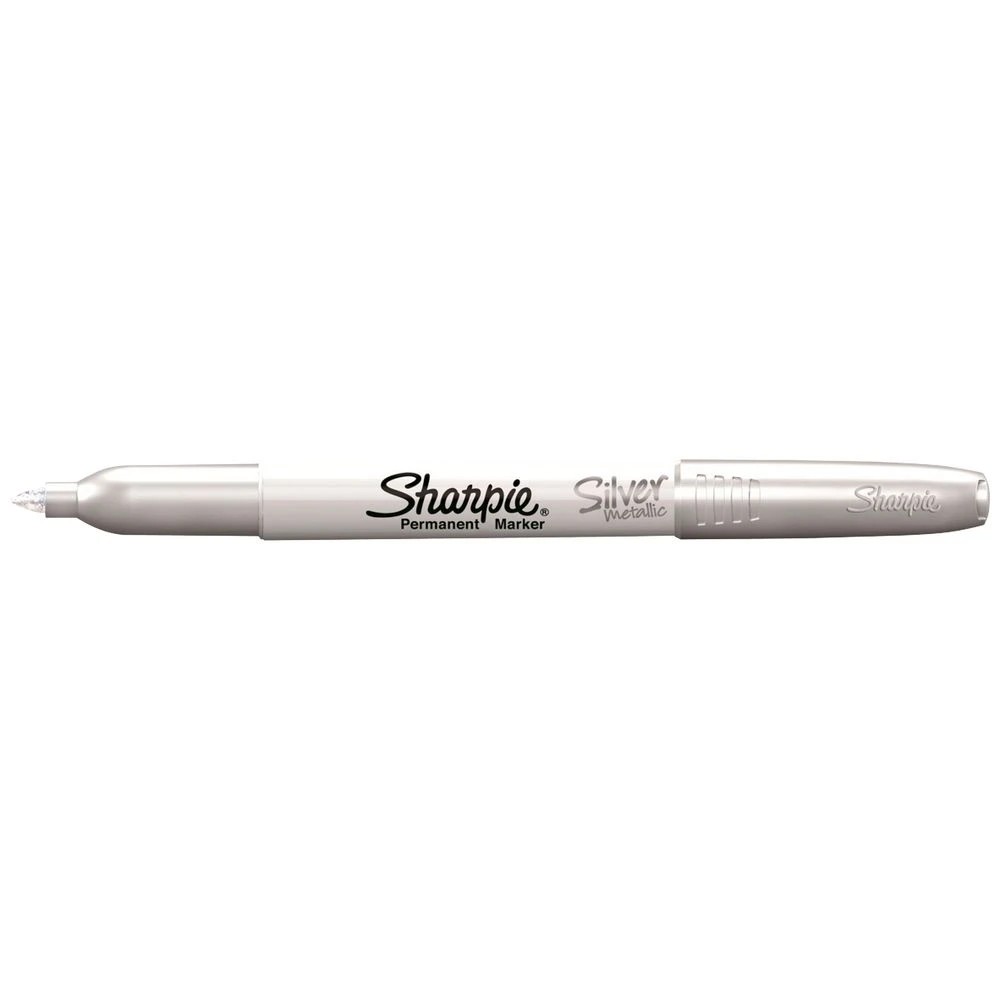1 Sharpie Fine Permanent Marker Metallic Silver, 1 of 7