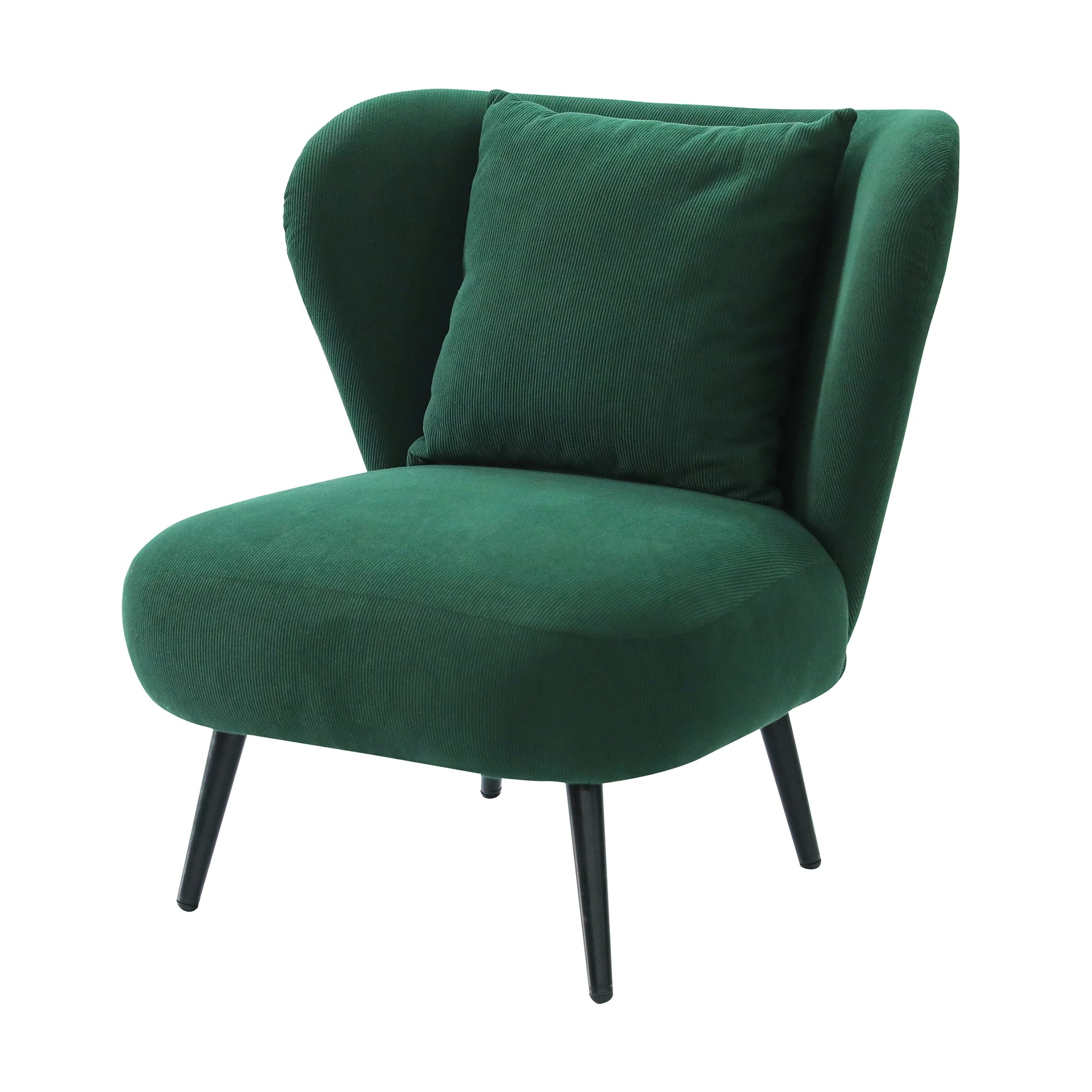 1 Artiss Armchair Accent Chair Lounge Tub Sofa Couch Corduroy Velvet - Green, 1 of 3