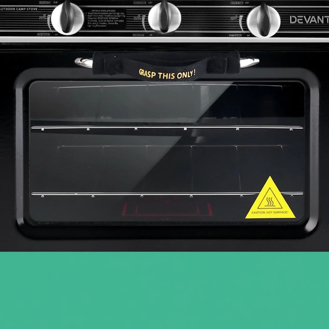 4 Devanti Portable Gas Oven LPG - Black, 4 of 9