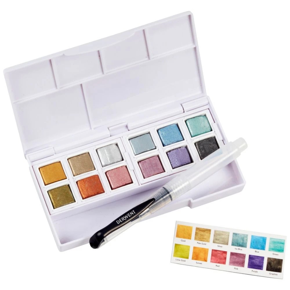 3 Derwent Metallic Paint Pan 12 Pack, 3 of 5