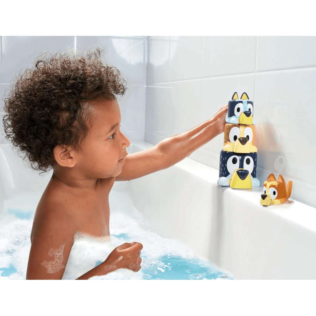 6 Bluey Family Stack & Pour Bath Toy - Multi, 6 of 9