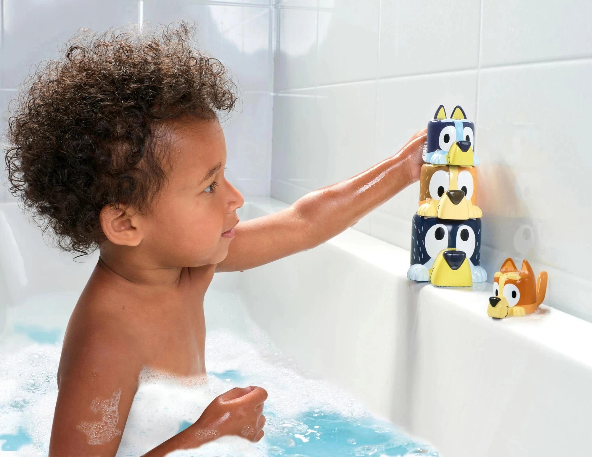 6 Bluey Family Stack & Pour Bath Toy - Multi, 6 of 9