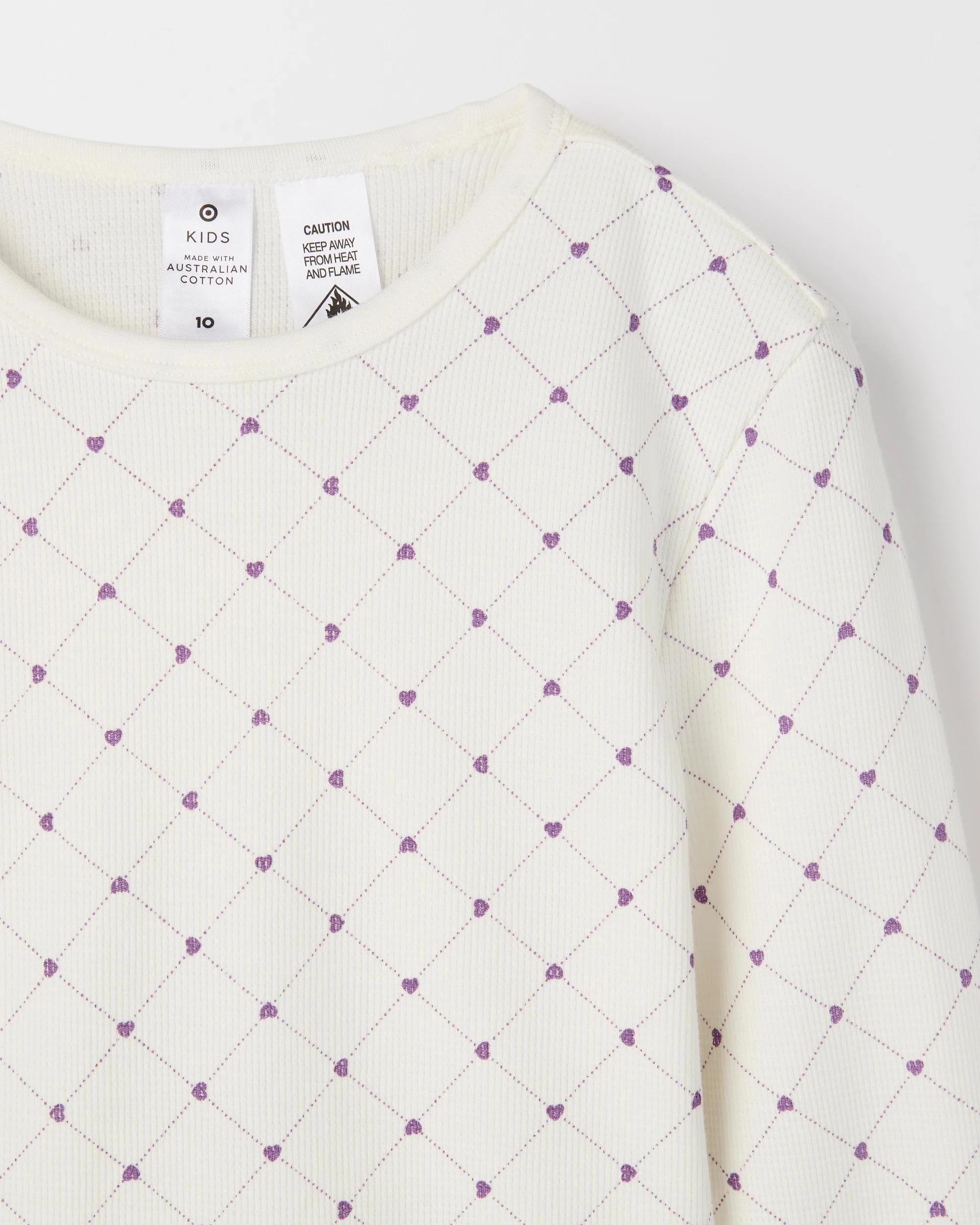 6 Target Kids Australian Cotton Older Girls Waffle Pyjama Set DIAMOND, 6 of 7