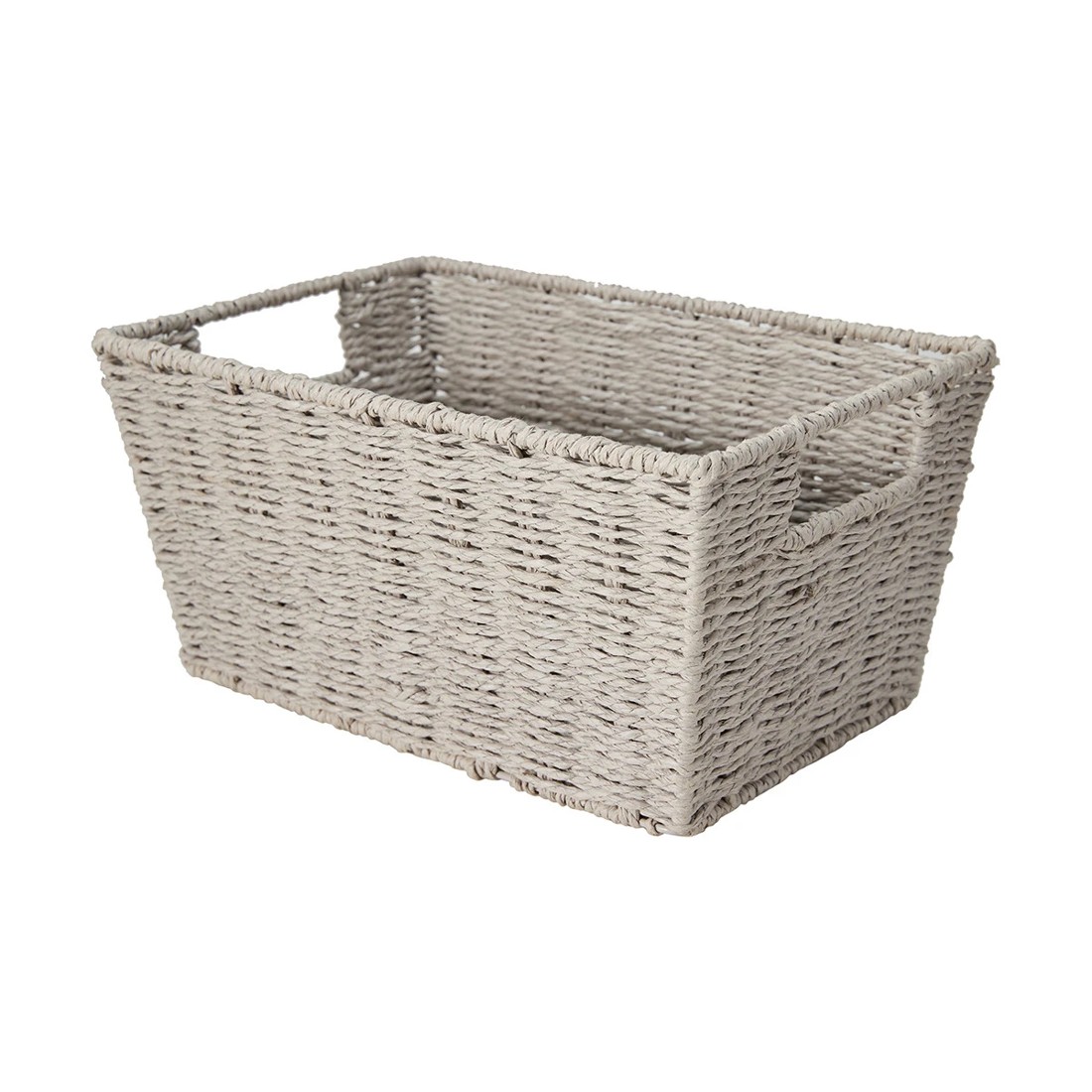 5 Rectangle Tapered Paper Rope Basket - Grey, 5 of 8