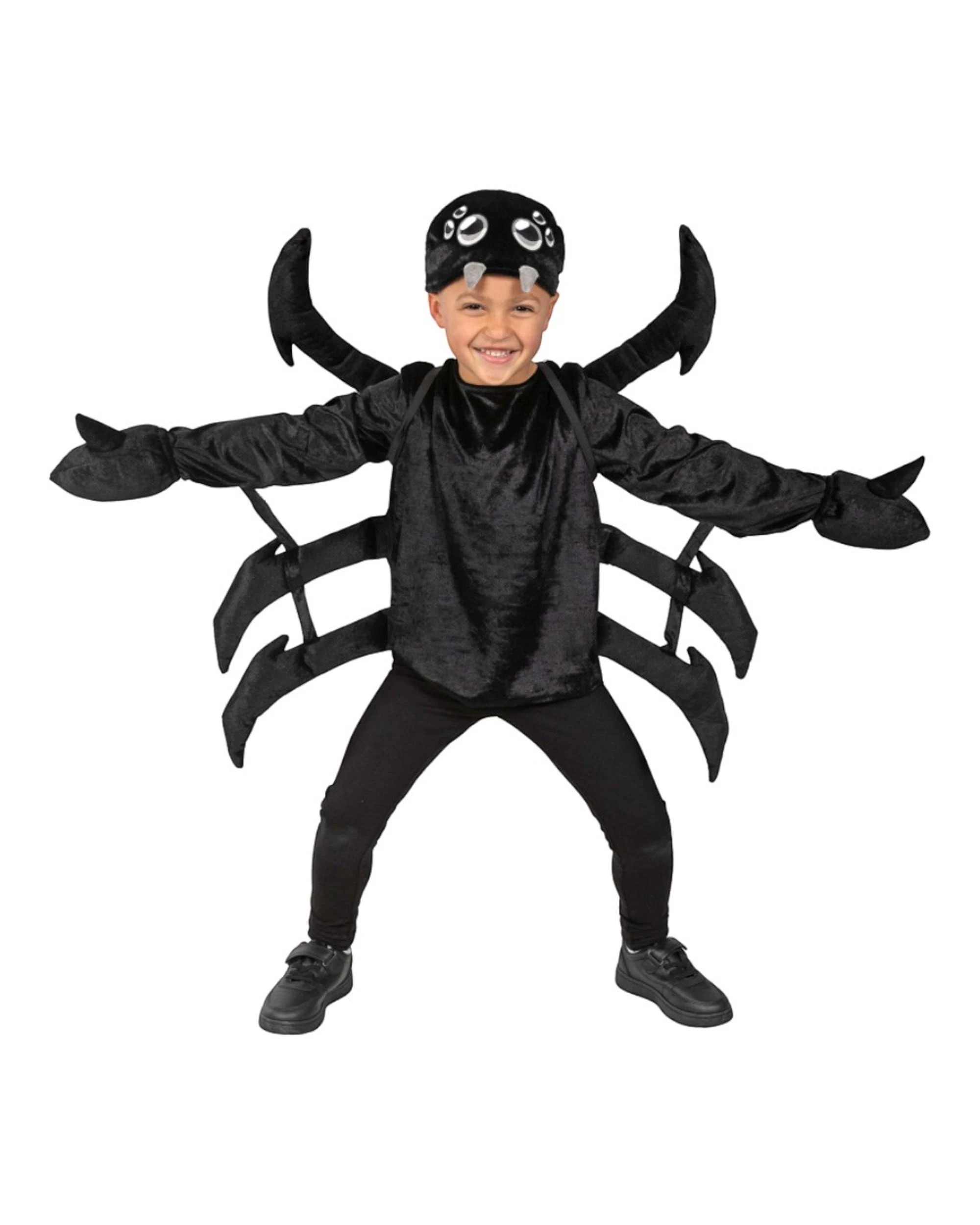1 Black Spider Boy Child Costume Size 4-6 Years, 1 of 3