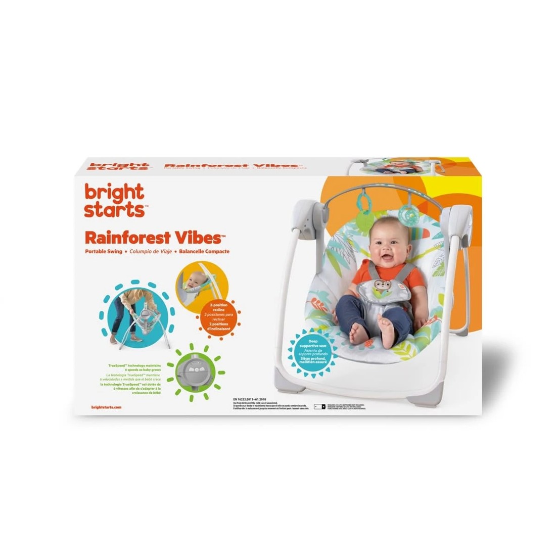 8 Bright Starts Rainforest Vibes Portable Swing, 8 of 8