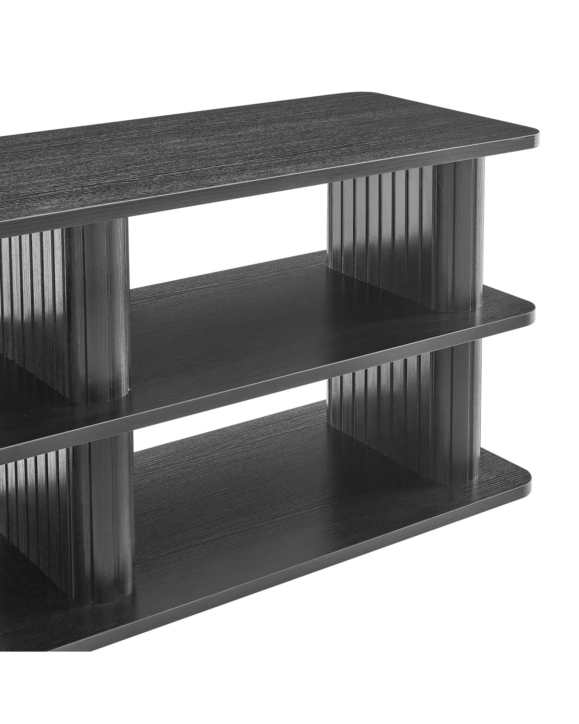 5 Kodu Open Shelf Entertainment TV Unit 180W - Black, 5 of 8