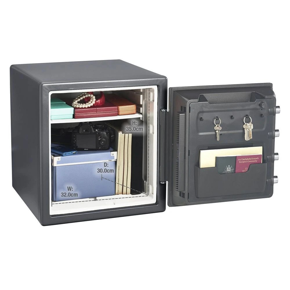 2 Sentry Safe 34.8L Fire & Water Resistant Digital Safe Office Storage Safes Cash Boxes Fire Resistant Safes, 2 of 5