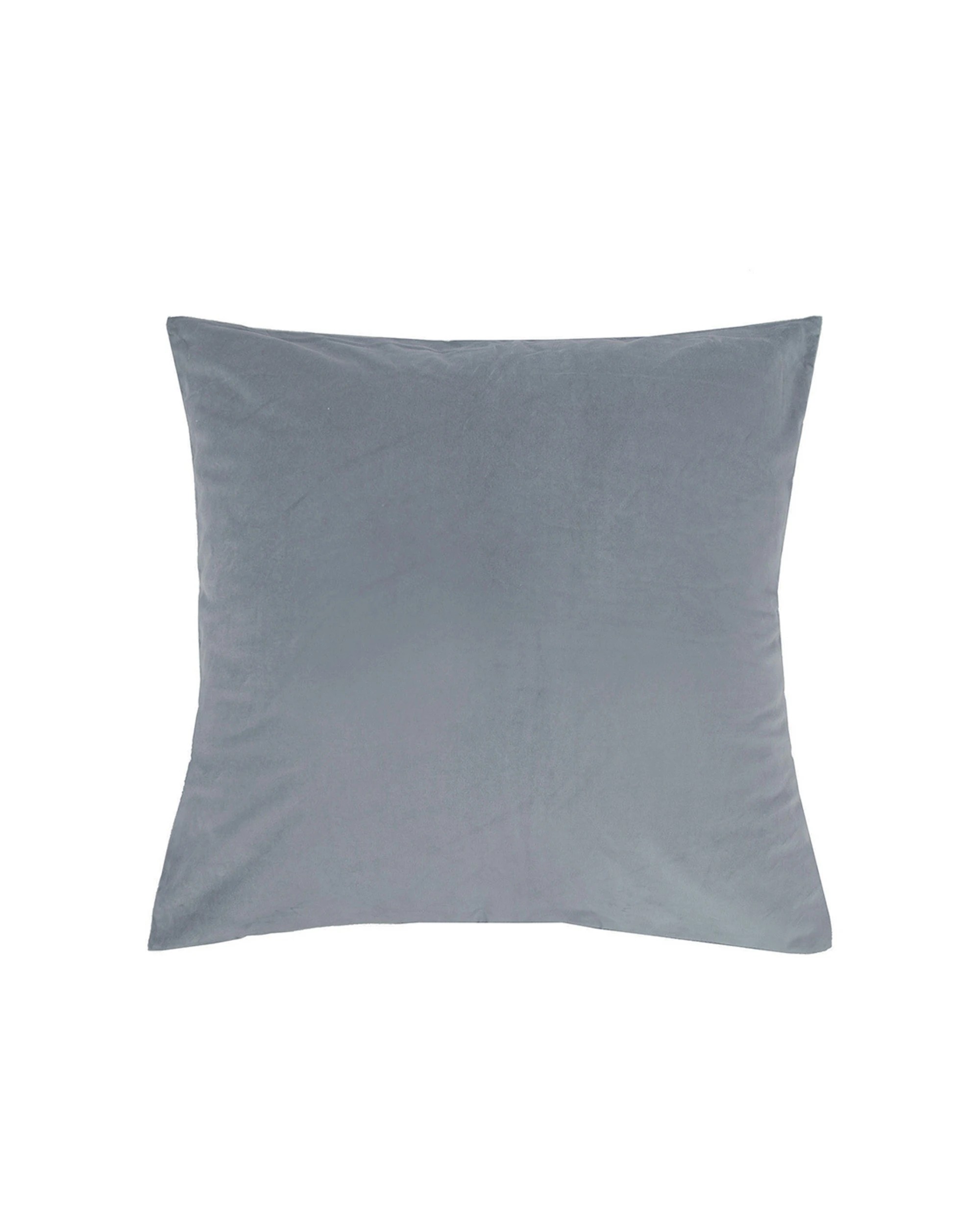 1 Bambury Home Living Decor Euro Pillowcase Velvet Steel 65 x 65cm - Blue, 1 of 1