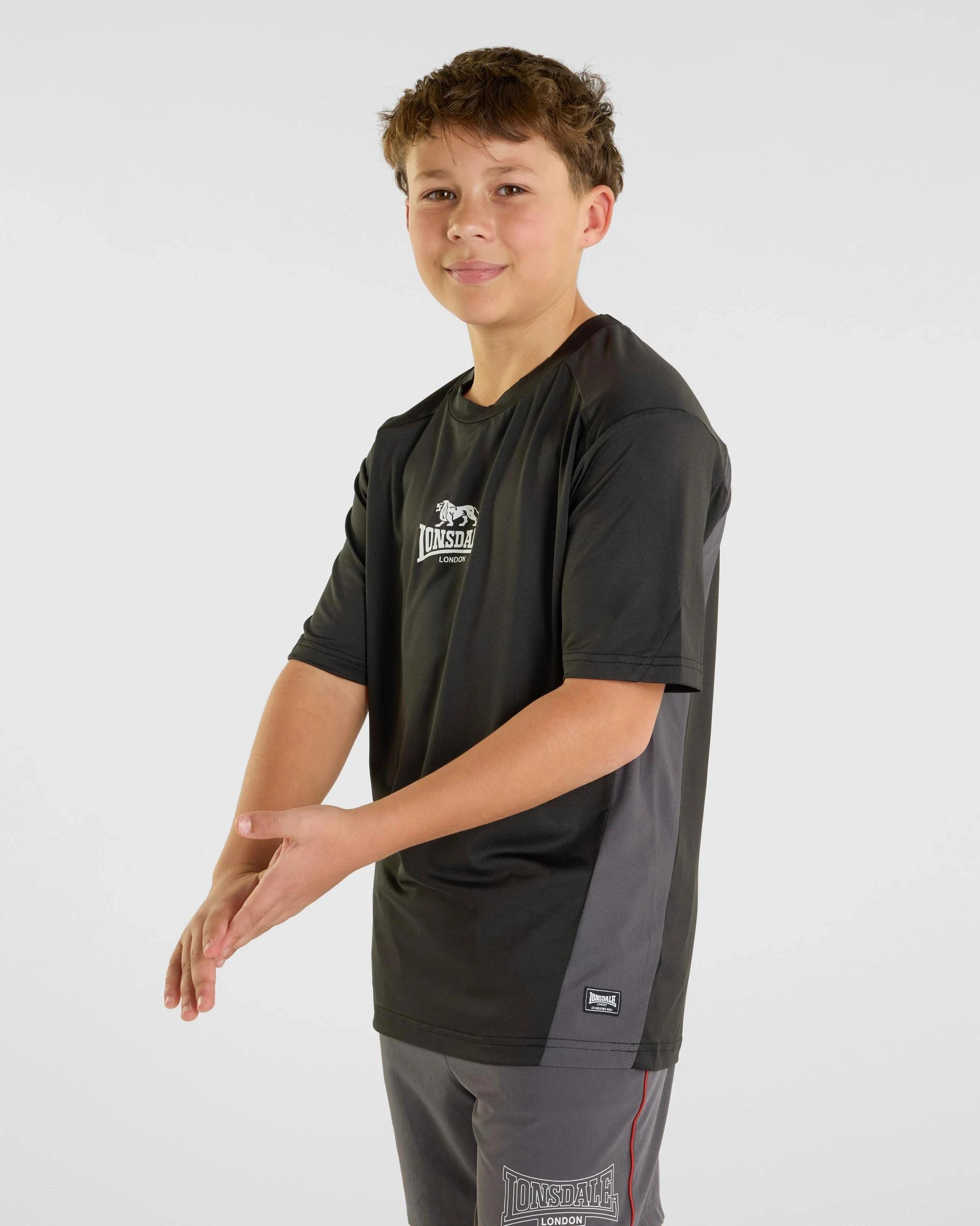 2 Short Sleeve Mesh T-Shirt - Lonsdale London BLACK, 2 of 5